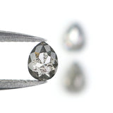 Natural Loose Pear Diamond, Salt And Pepper Diamond, Natural Loose Diamond, Pear Rose Cut Diamond, Pear Diamond 0.60 CT Pear Shape L2882