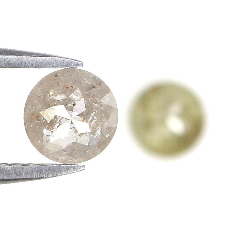 1.13 CT Natural Loose Round Rose Cut Pair Diamond Grey Color Round Shape Diamond 5.10 MM Natural Green Color Round Rose Cut Diamond NQ1956