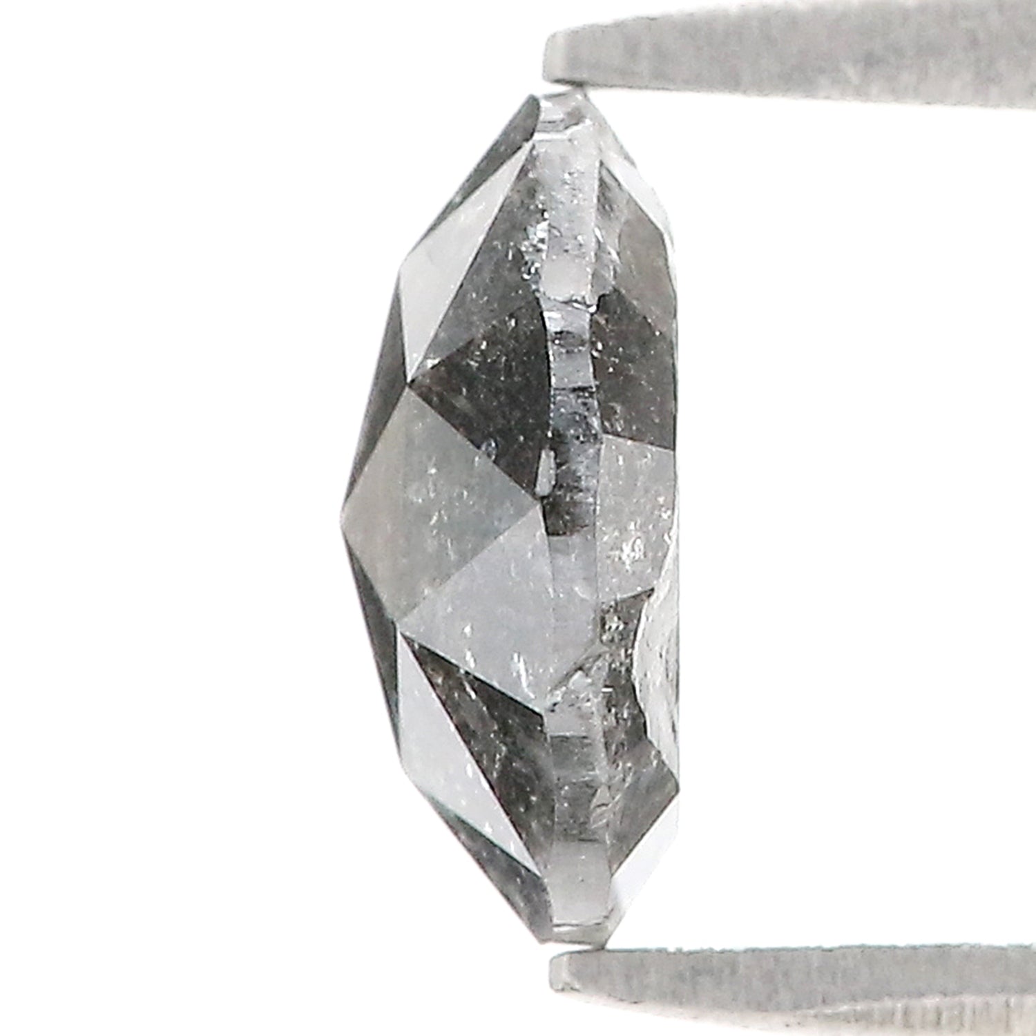 1.80 Ct Natural Loose Round Rose Cut Diamond Black Grey Color Rose Cut Diamond 8.10 MM Natural Loose Salt And Pepper Rose Cut Diamond QL1536