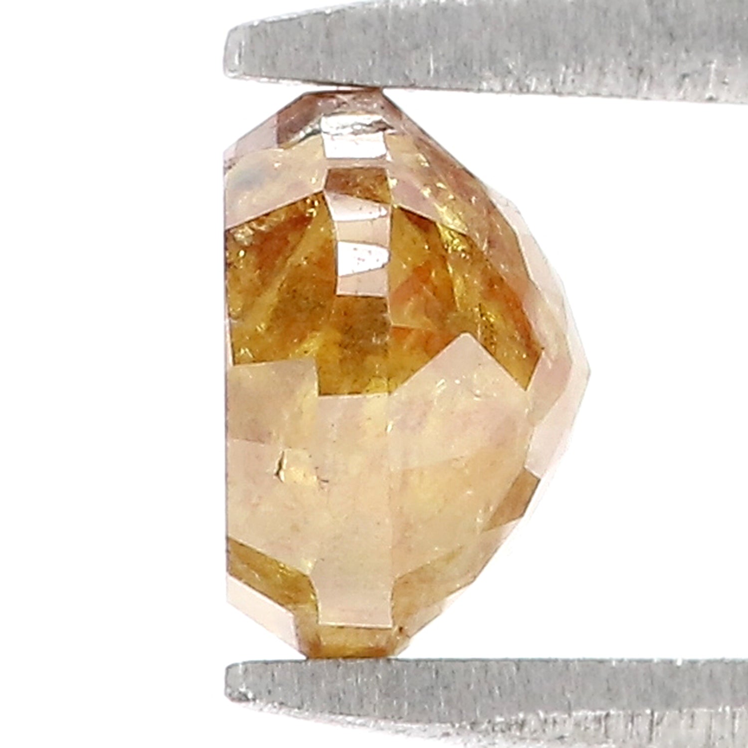1.07 CT Natural Loose Round Rose Cut Diamond Brown Color Round Shape Diamond 5.80 MM Natural Yellow Color Round Rose Cut Diamond LQ9962