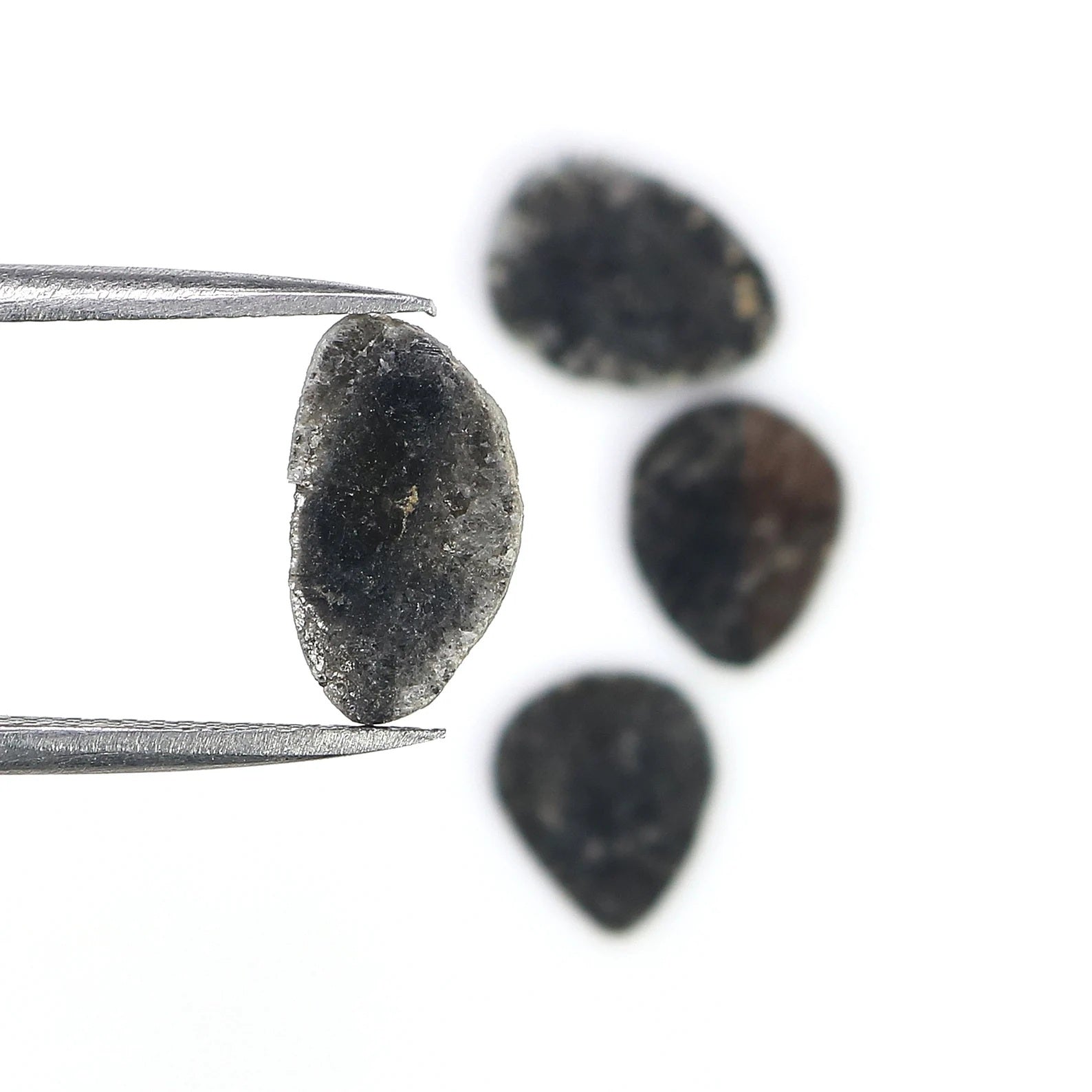 2.92 CT Natural Loose Slice Shape Diamond Black Color Uncut Diamond 11.65 MM Natural Loose Diamond Black Color Irregular Cut Diamond NQ2505
