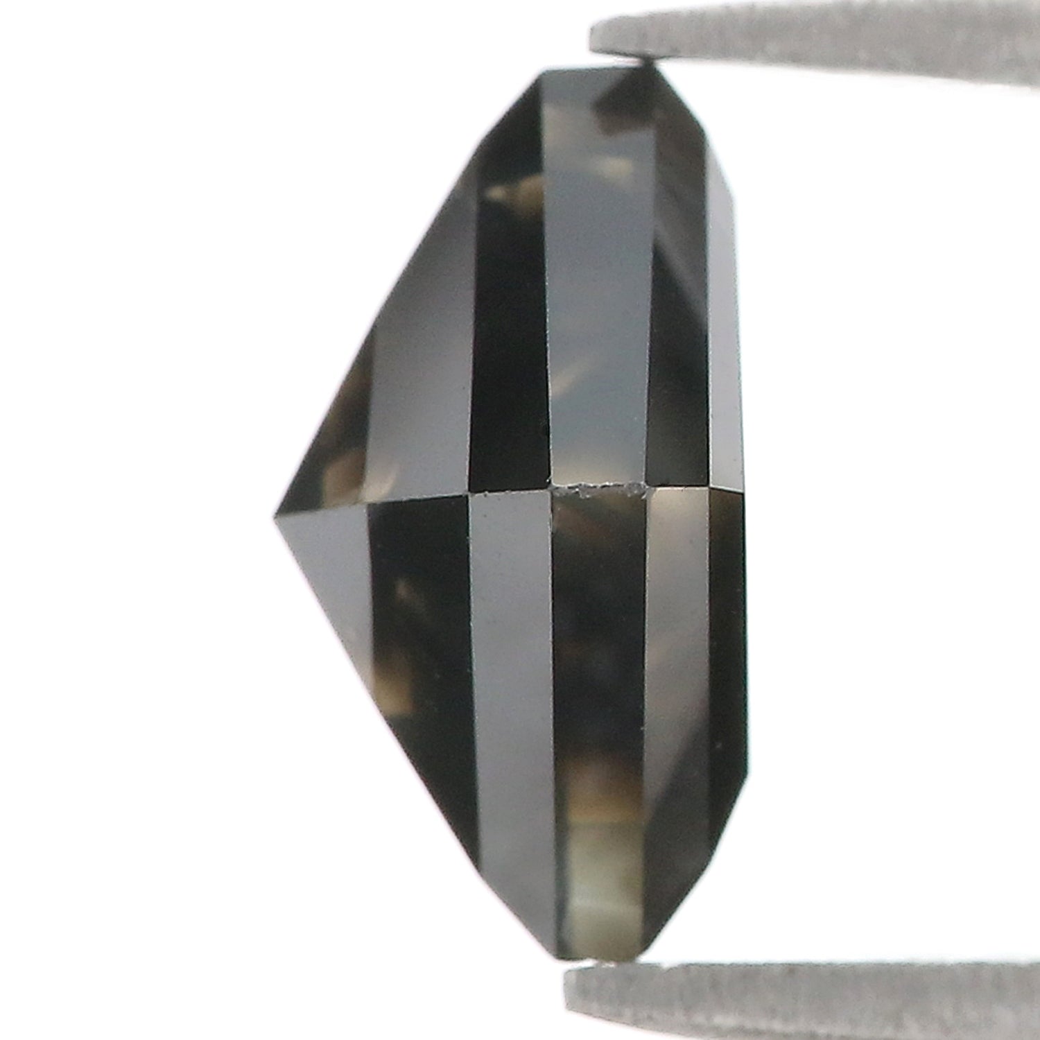 3.28 Ct Natural Loose Kite Shape Diamond Black Color Kite Shape Diamond 10.80 MM Natural Loose Black Diamond Kite Rose Cut Diamond QL9504