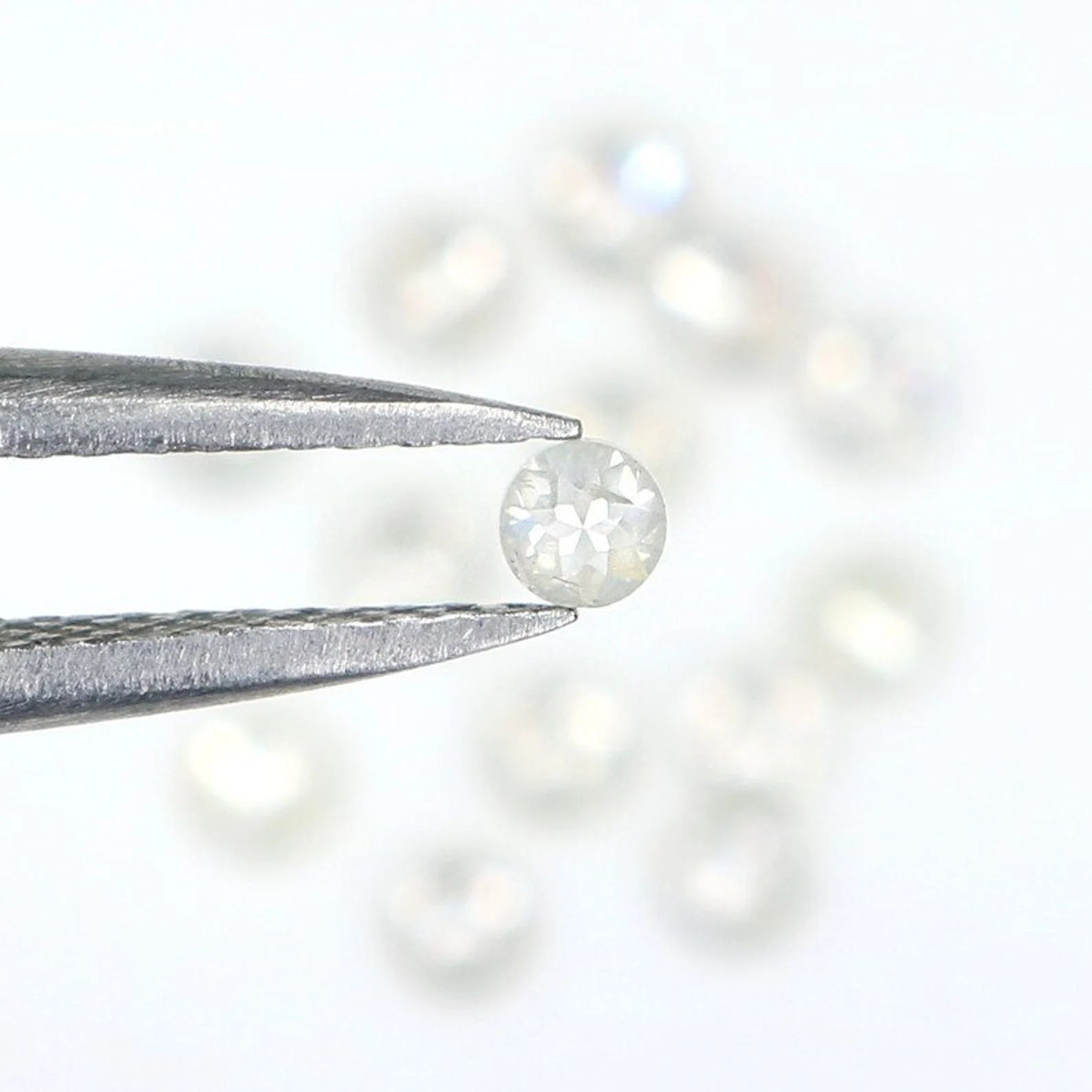 0.95 CT Natural Loose Round Shape Diamond Grey Color Round Diamond 2.25 MM Natural Loose Diamond Grey Color Round Rose Cut Diamond NQ2083