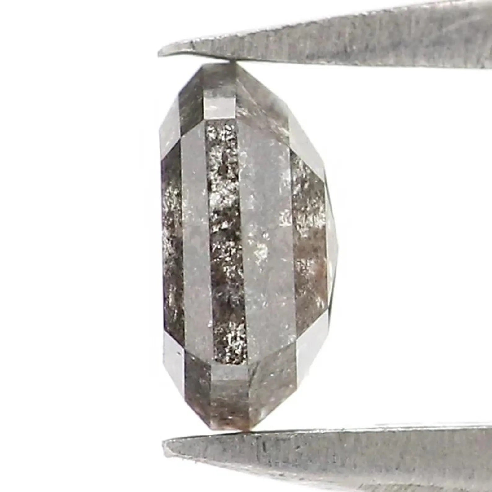 0.40 CT Natural Loose Hexagon Cut Diamond Salt And Pepper Hexagon Diamond 4.80 MM Natural Black Grey Color Hexagon Rose Cut Diamond NQ1179