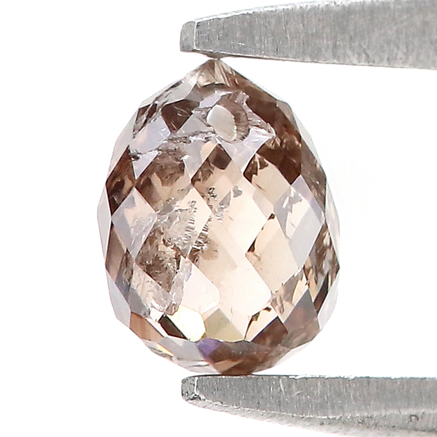 0.67 Ct Natural Loose Briolette Shape Diamond Brown Color Drop Diamond 5.05 MM Natural Loose Brown Color Briolette Rose Cut Diamond LQ9832