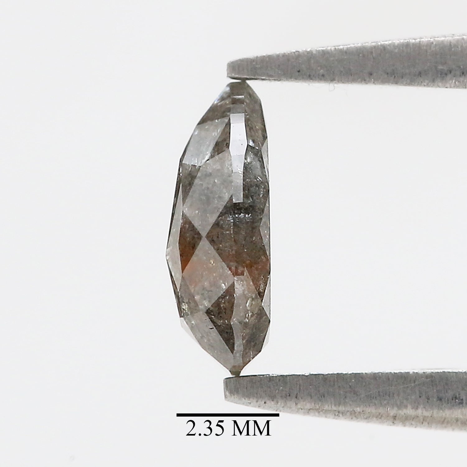 0.61 CT Natural Loose Pear Shape Diamond Grey Color Pear Cut Diamond 6.75 MM Natural Loose Brown Color Diamond Pear Rose Cut Diamond KQ2332