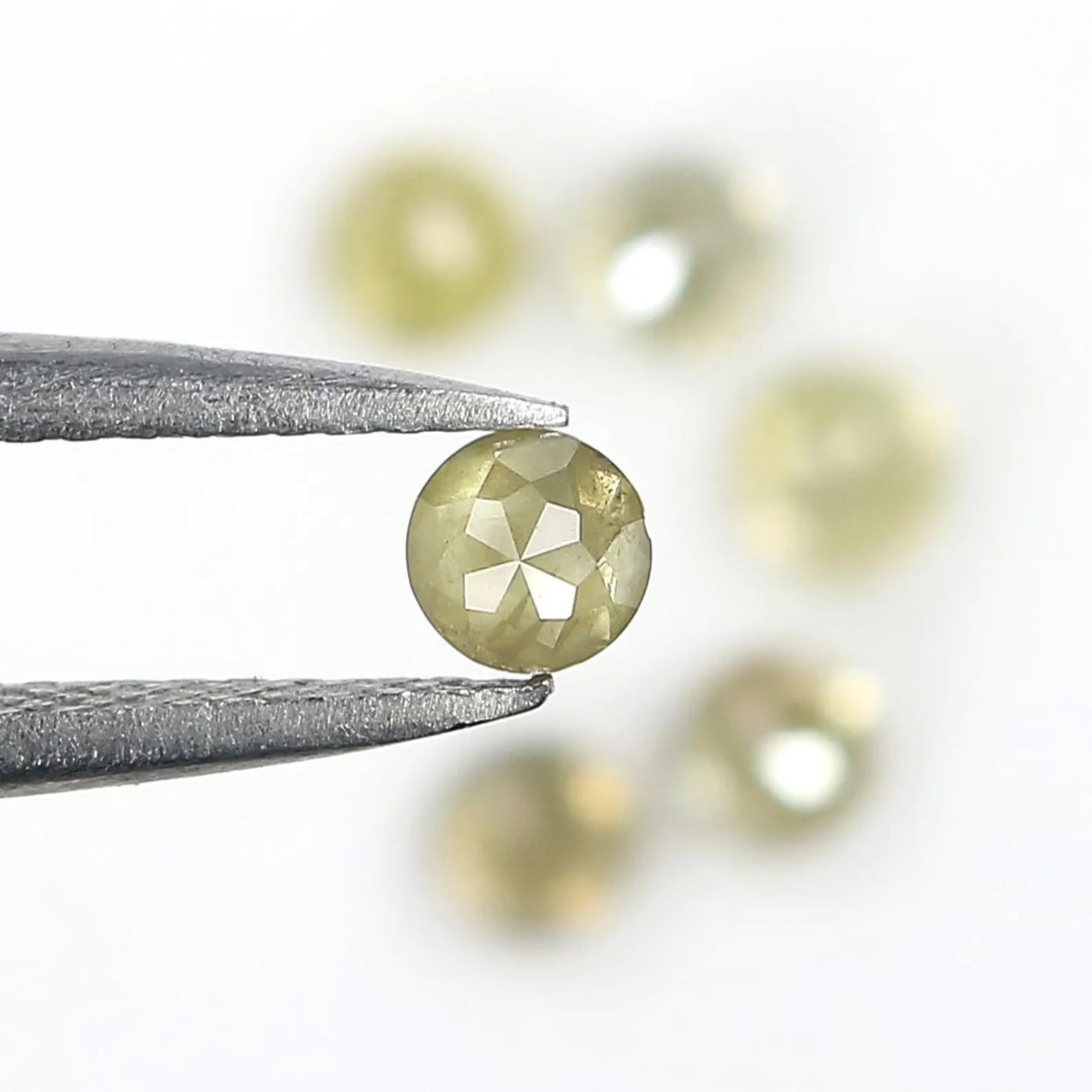 1.28 CT Natural Loose Round Rose Cut Diamond Yellow Color Round Shape Diamond 3.30 MM Natural Yellow Color Round Rose Cut Diamond NQ604