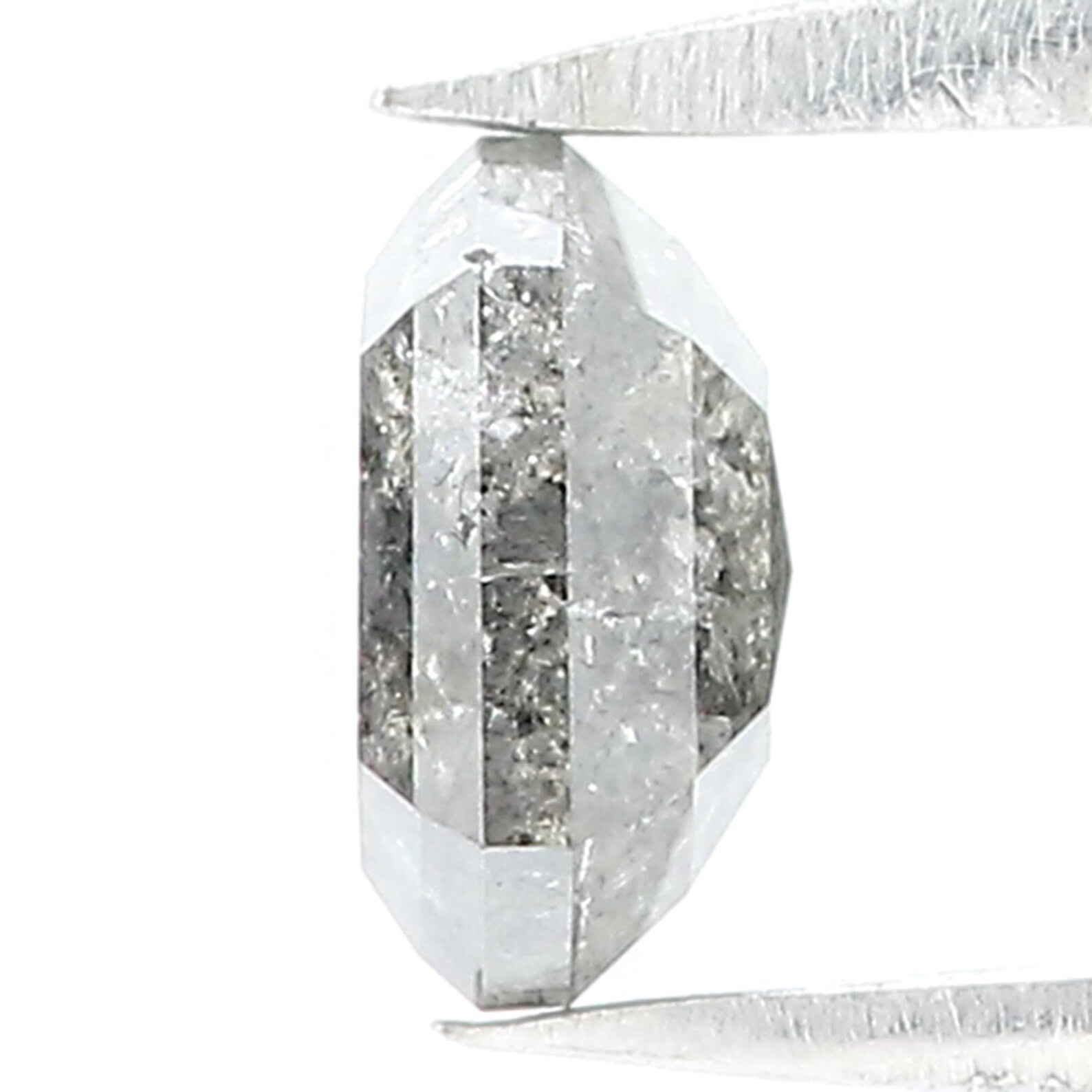 0.95 CT Natural Loose Hexagon Shape Diamond Salt And Pepper Hexagon Cut Diamond 6.40 MM Natural Loose Hexagon Shape Rose Cut Diamond QN1448