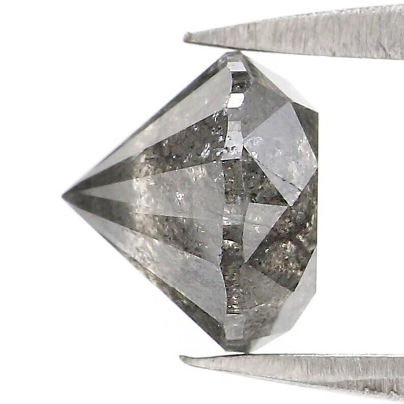 1.47 CT Natural Loose Round Shape Diamond Salt And Pepper Round Diamond 6.40 MM Natural Black Gray Color Round Brilliant Cut Diamond QN9377