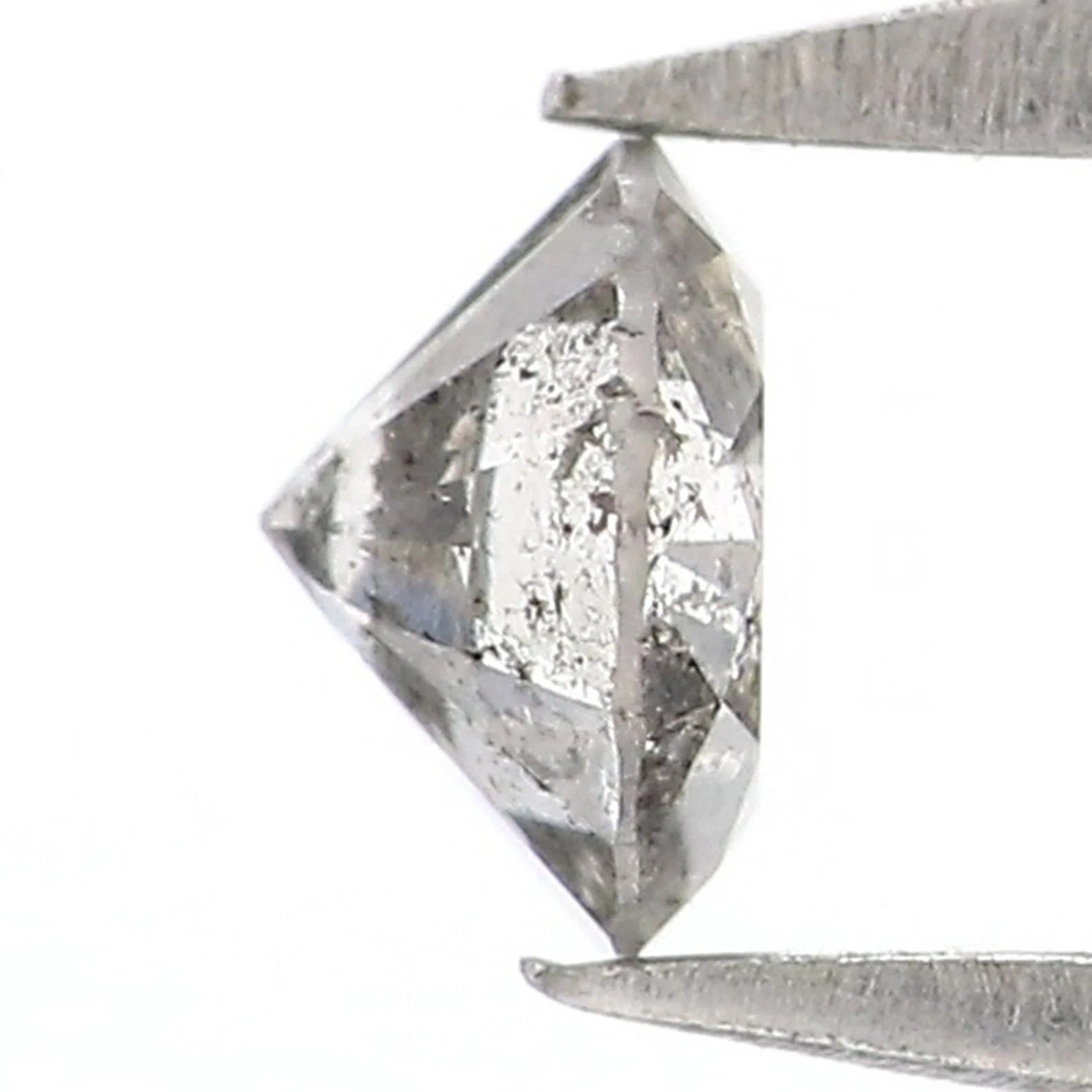 0.21 Ct Natural Loose Round Brilliant Cut Diamond Salt And Pepper Round Shape Diamond 3.80 MM Natural Black Grey Color Round Diamond NQ8996