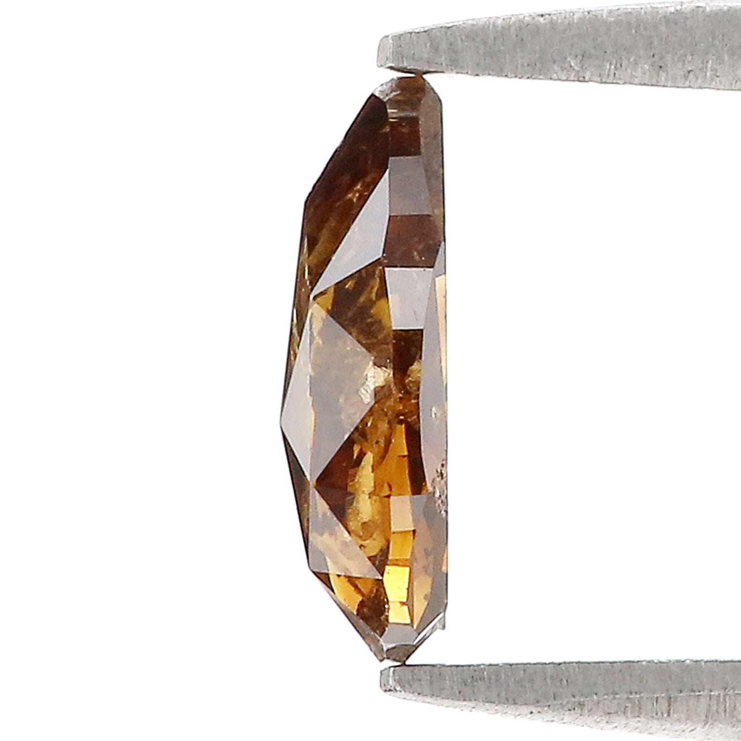 1.00 CT Natural Loose Pear Shape Diamond Brown Champagne Color Pear Cut Diamond 8.80 MM Natural Brown Diamond Pear Rose Cut Diamond LQ6177
