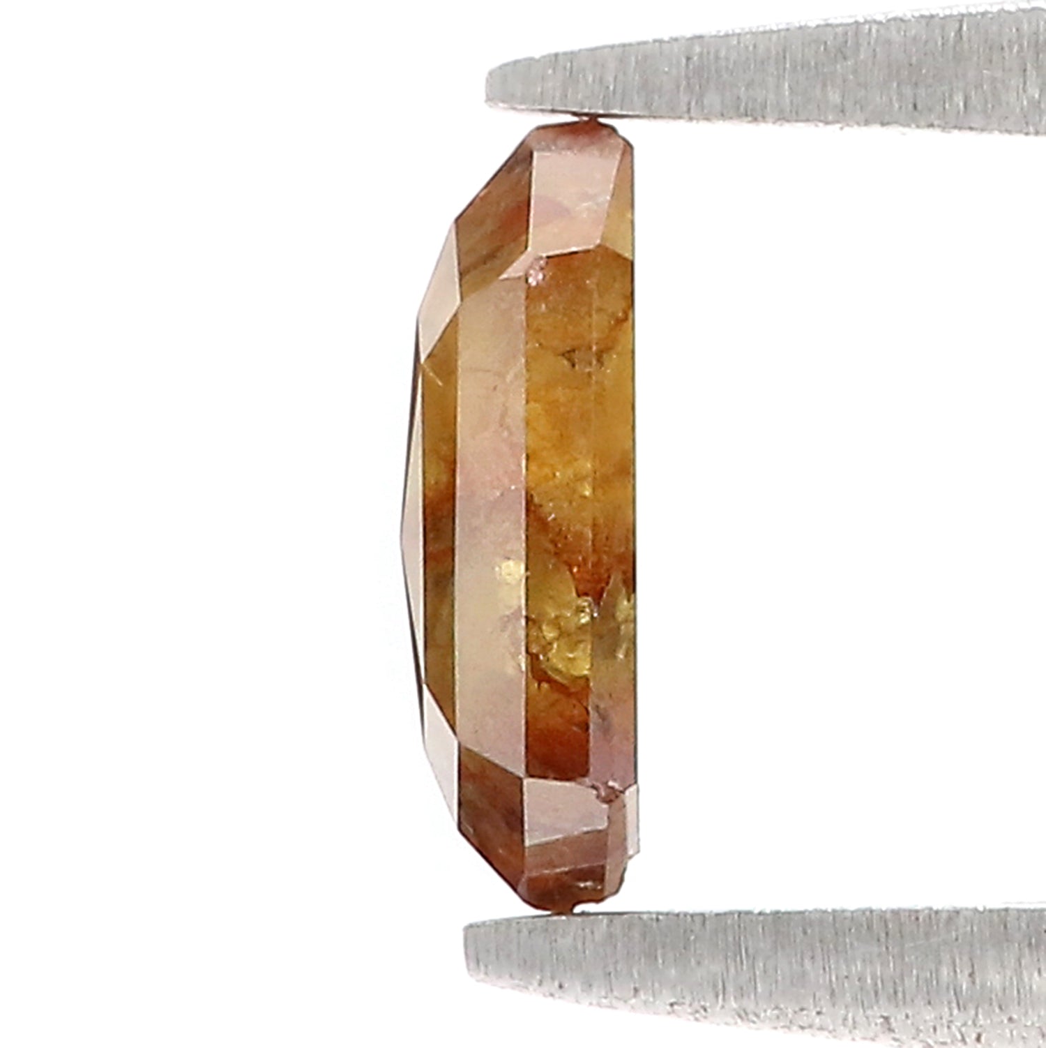 0.59 CT Natural Loose Hexagon Shape Diamond Yellow Color Hexagon Diamond 7.05 MM Natural Loose Brown Color Hexagon Rose Cut Diamond N2652