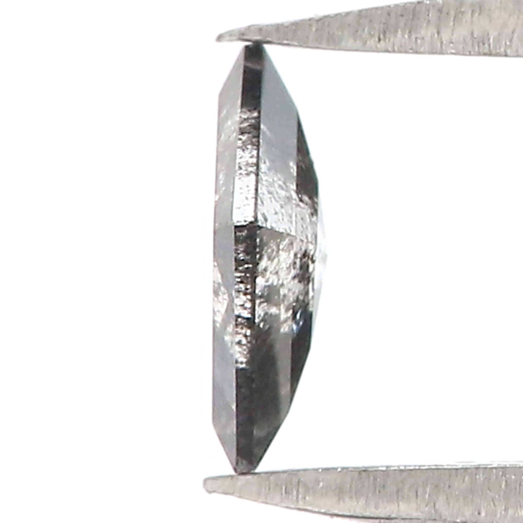 0.29 Ct Natural Loose Kite Shape Diamond Salt And Pepper Kite Diamond 6.00 MM Natural Diamond Black Grey Color Kite Rose Cut Diamond QLB3123