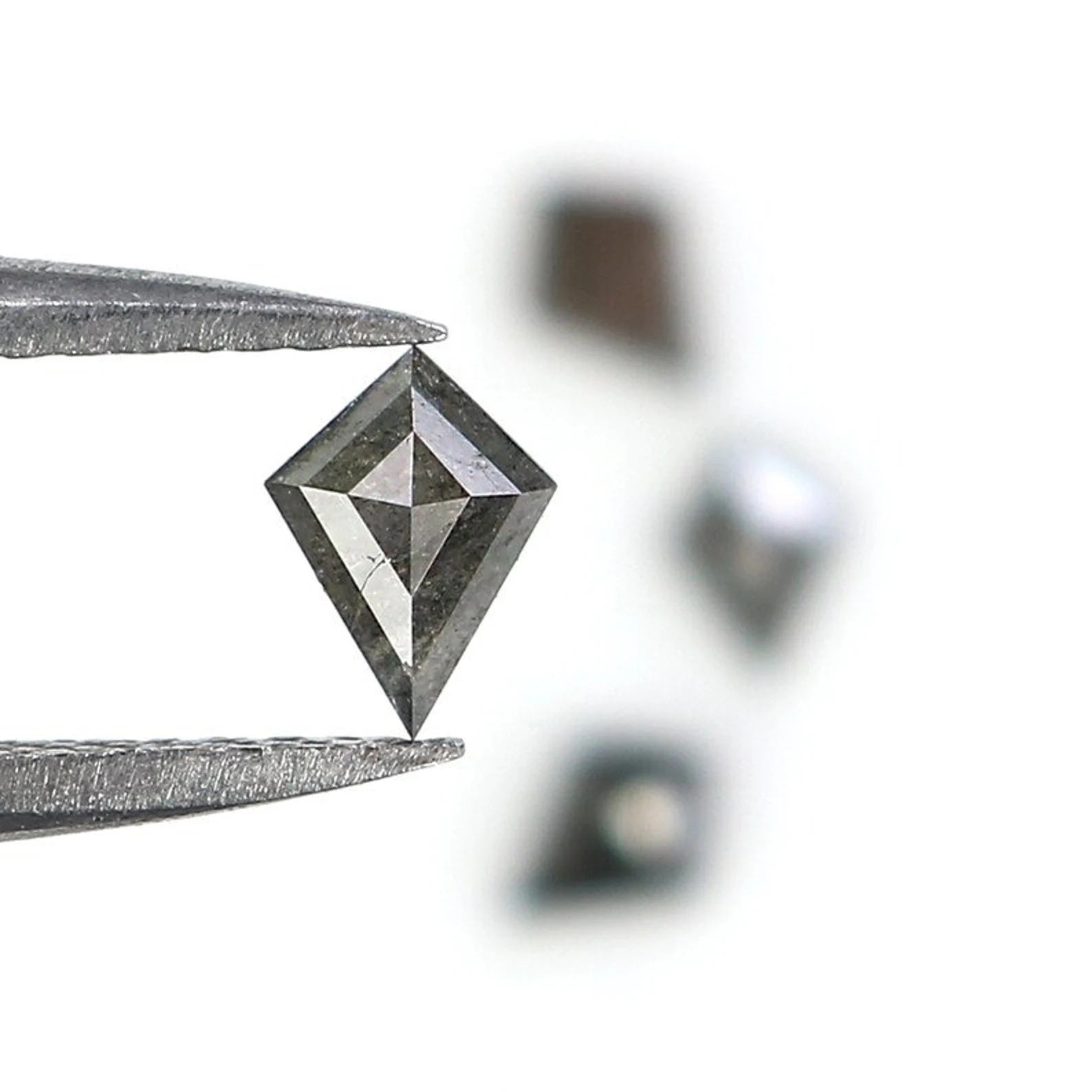 0.48 CT Natural Loose Kite Shape Diamond Salt And Pepper Kite Diamond 4.90 MM Natural Diamond Black Grey Color Kite Rose Cut Diamond NQ2430