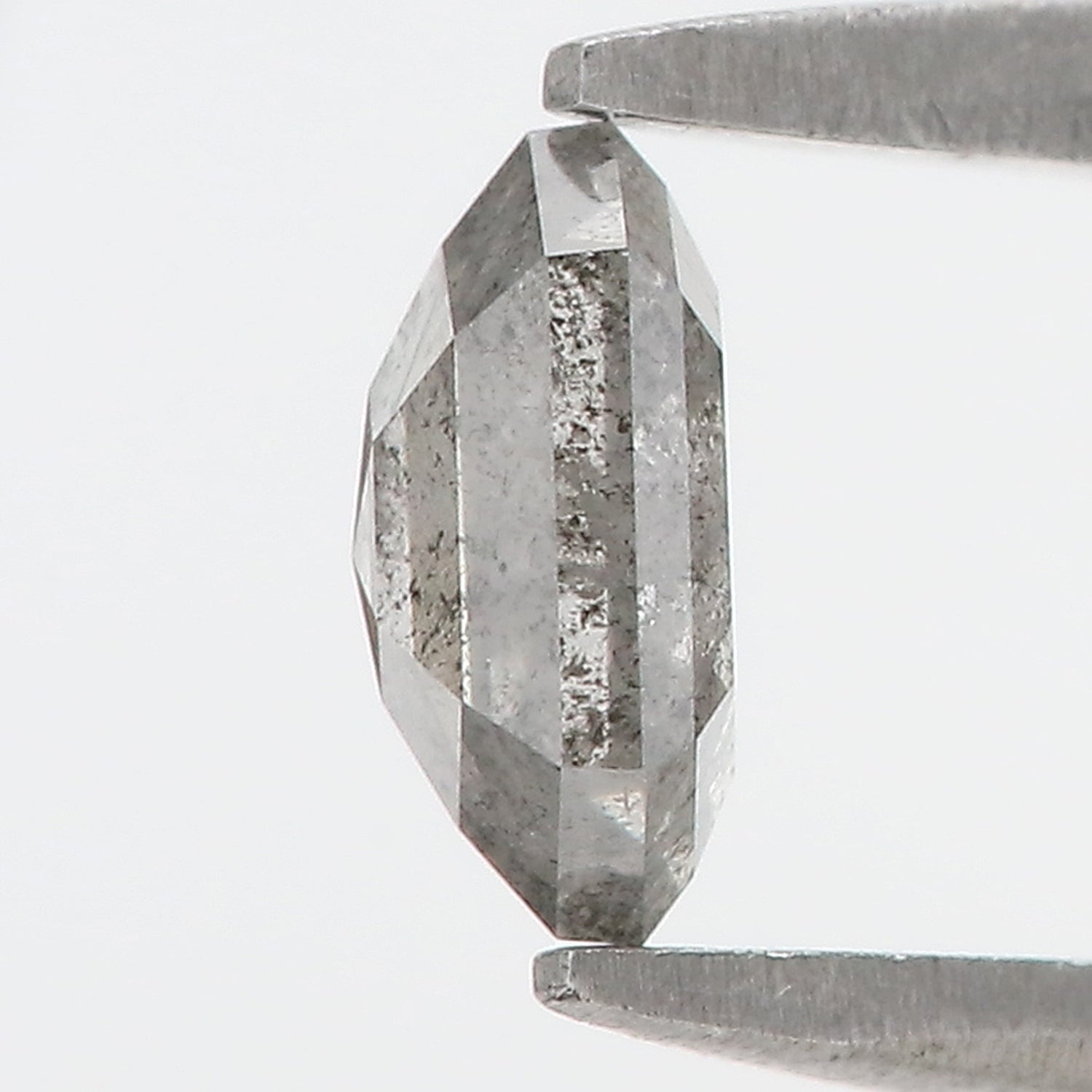 0.67 CT Natural Loose Hexagon Shape Diamond Salt And Pepper Hexagon Cut Diamond 6.05 MM Natural Black Grey Hexagon Rose Cut Diamond LQ1456
