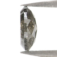 Natural Loose Oval Diamond, Salt And Pepper Oval Diamond, Natural Loose Diamond, Oval Rose Cut Diamond, 0.68 CT Oval Shape Diamond L2949