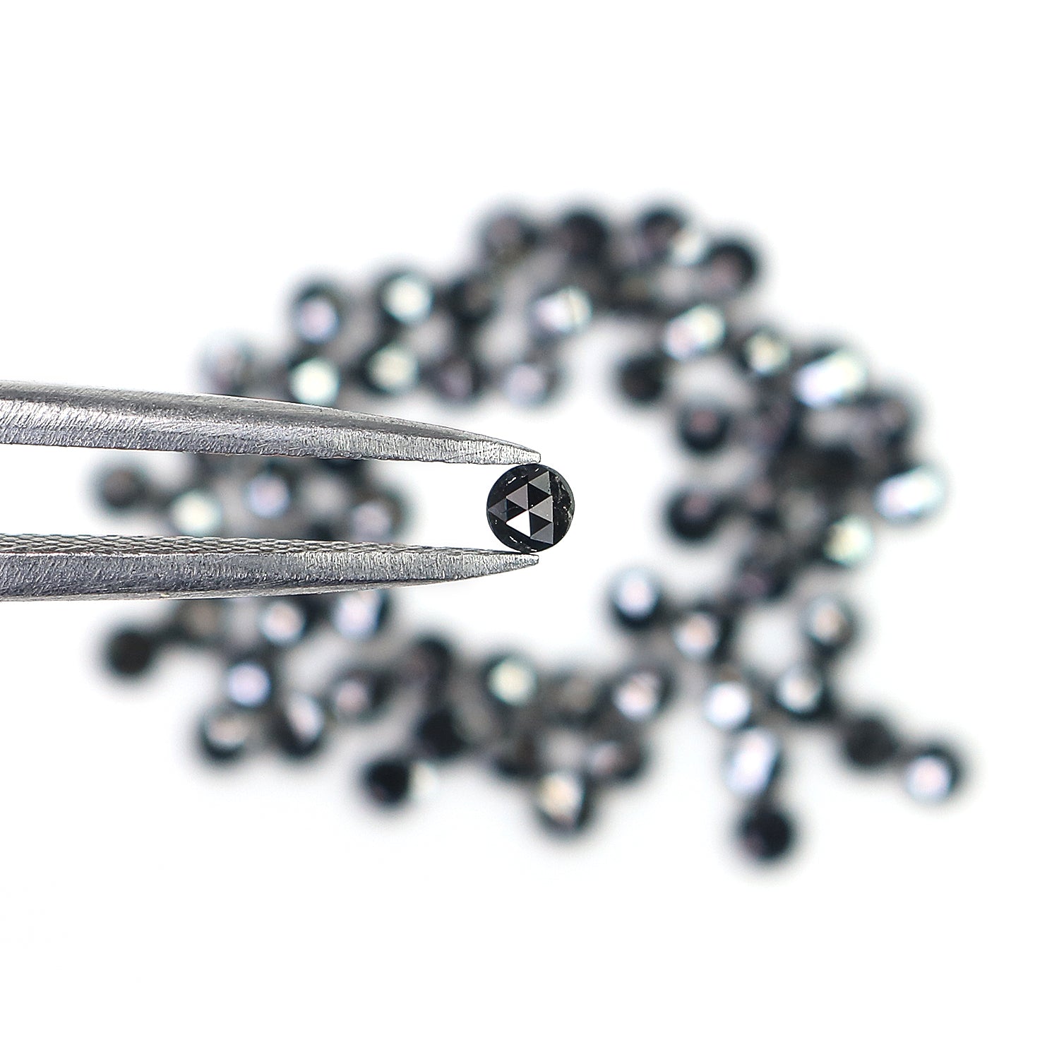 3.39 CT Natural Loose Round Rose Cut Diamond Black Color Round Shape Diamond 2.30 MM Natural Loose Black Color Round Rose Cut Diamond LQ1799