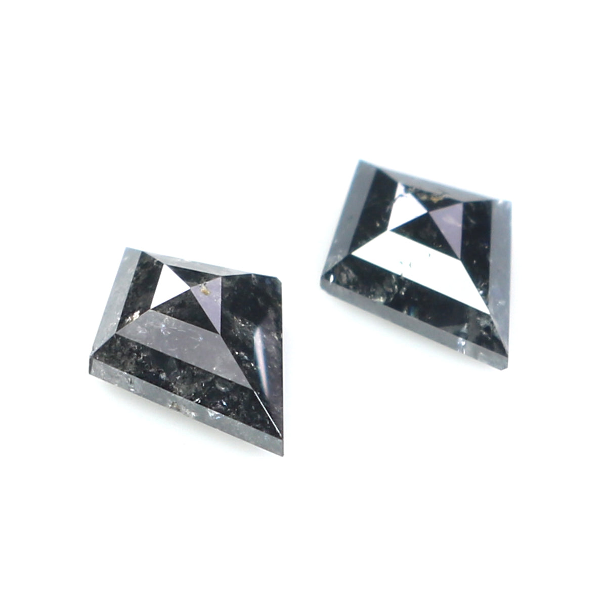Natural Loose Kite Diamond, Salt And Pepper Kite Diamond, Natural Loose Diamond, Kite Rose Cut Diamond, Kite Cut, 0.66 CT Kite Shape KDL2801