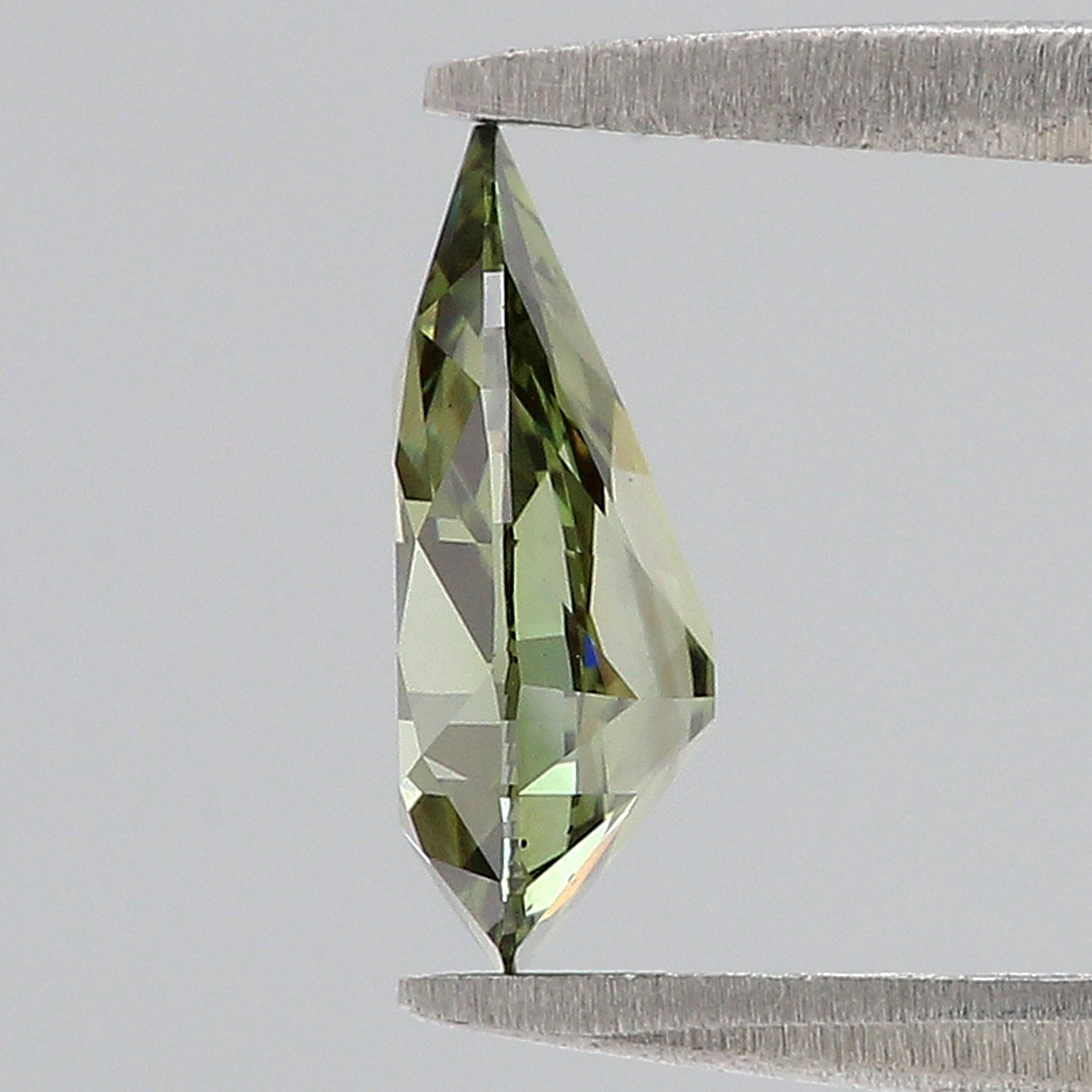 1.10 CT IGI Certified Pear Old European Cut Diamond Fancy Vivid Green Color VS2 Clarity Lab Grown Diamond Lab Created Lab Diamond L3675
