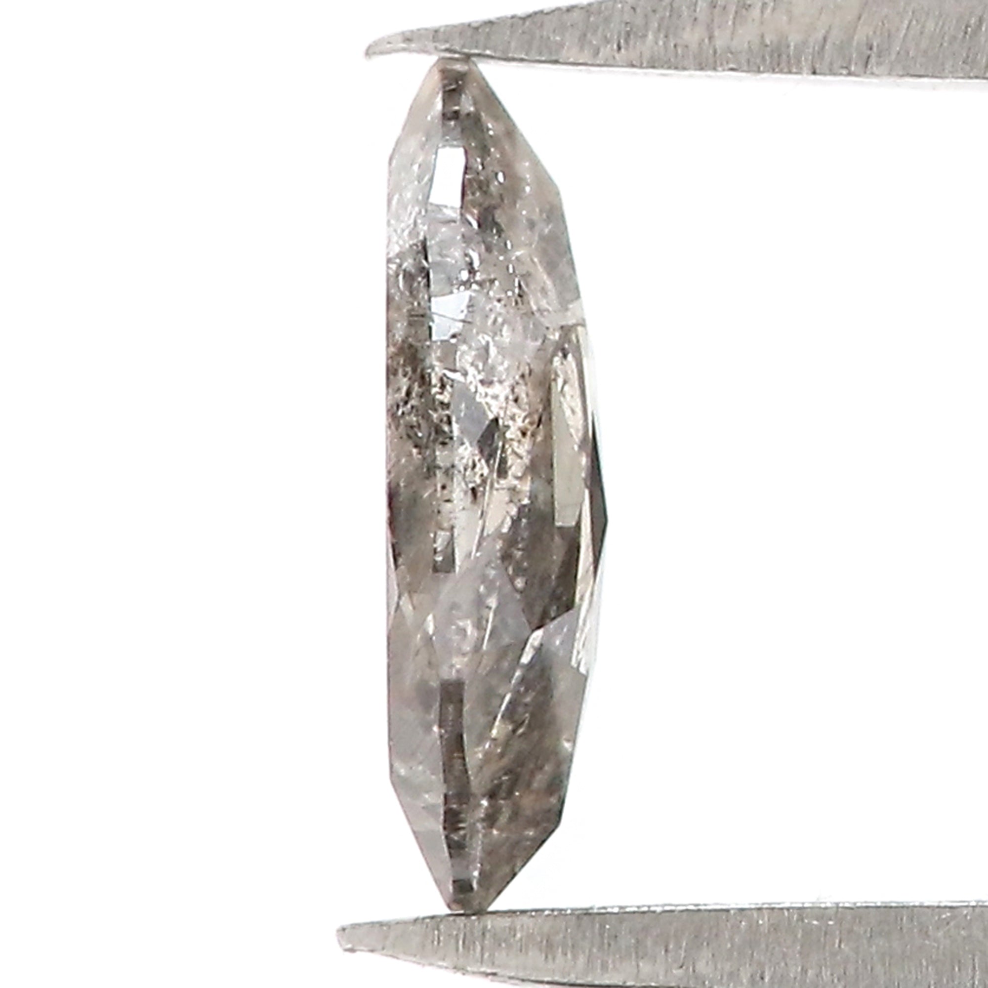0.54 CT Natural Loose Marquise Shape Diamond Salt And Pepper Marquise Rose Cut Diamond 7.80 MM Black Grey Color Marquise Cut Diamond QL348