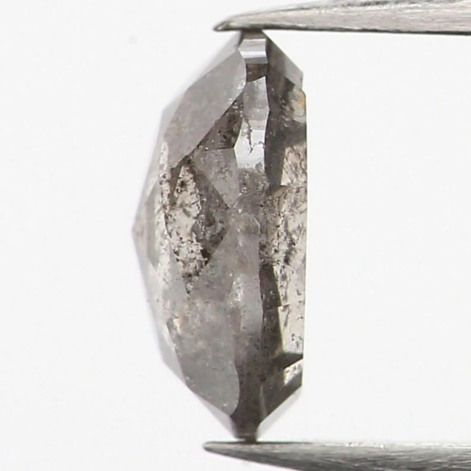 0.47 CT Natural Loose Oval Shape Diamond Salt And Pepper Oval Diamond 5.50 MM Natural Loose Black Grey Color Oval Rose Cut Diamond NQ1132