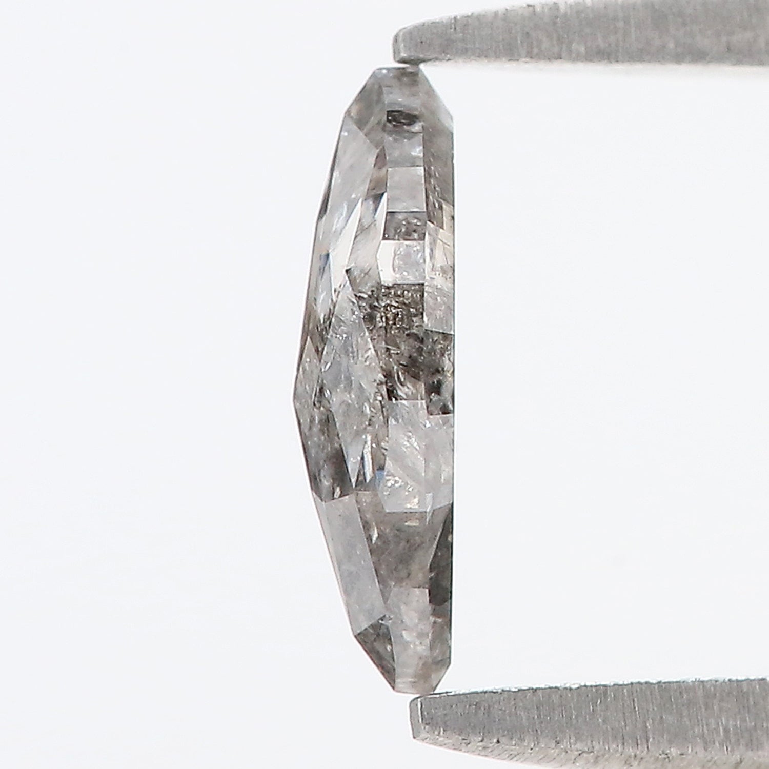 0.48 CT Natural Loose Marquise Shape Diamond Salt And Pepper Marquise Rose Cut Diamond 7.50 MM Black Grey Color Marquise Cut Diamond LQ1524