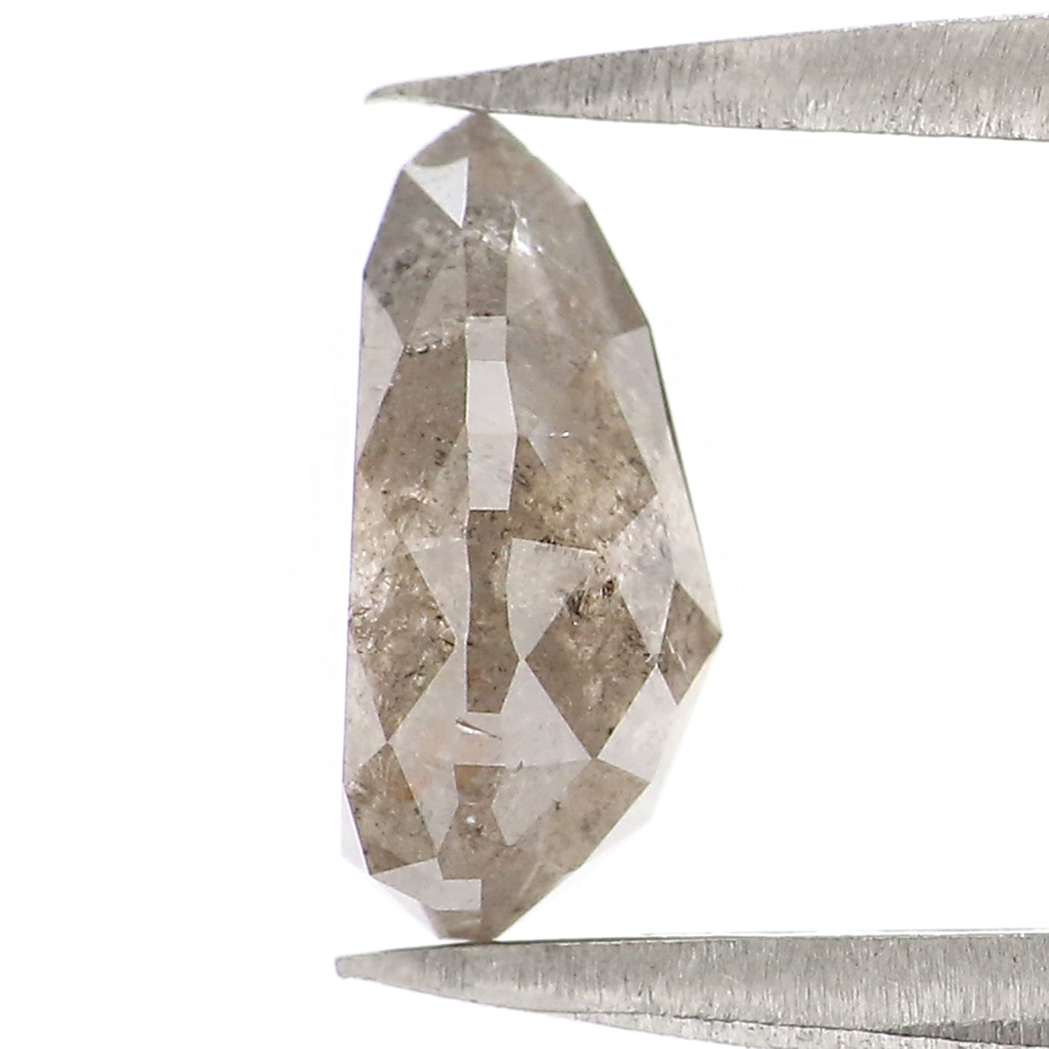 1.30 CT Natural Loose Pear Shape Diamond Grey Color Pear Cut Diamond 8.45 MM Natural Loose Grey Color Diamond Pear Rose Cut Diamond KQ2706