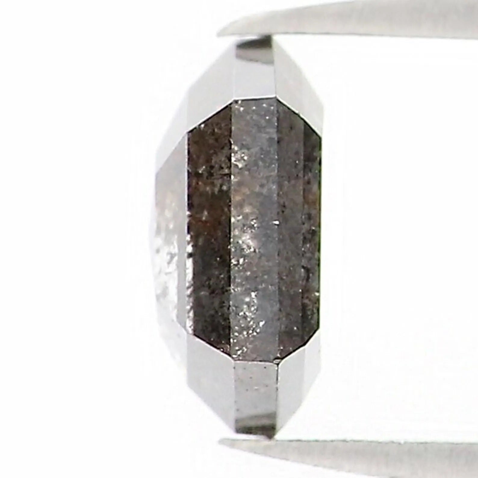 0.45 CT Natural Loose Hexagon Diamond Salt And Pepper Hexagon Diamond 5.10 MM Natural Loose Black Grey Color Hexagon Rose Cut Diamond NQ1516