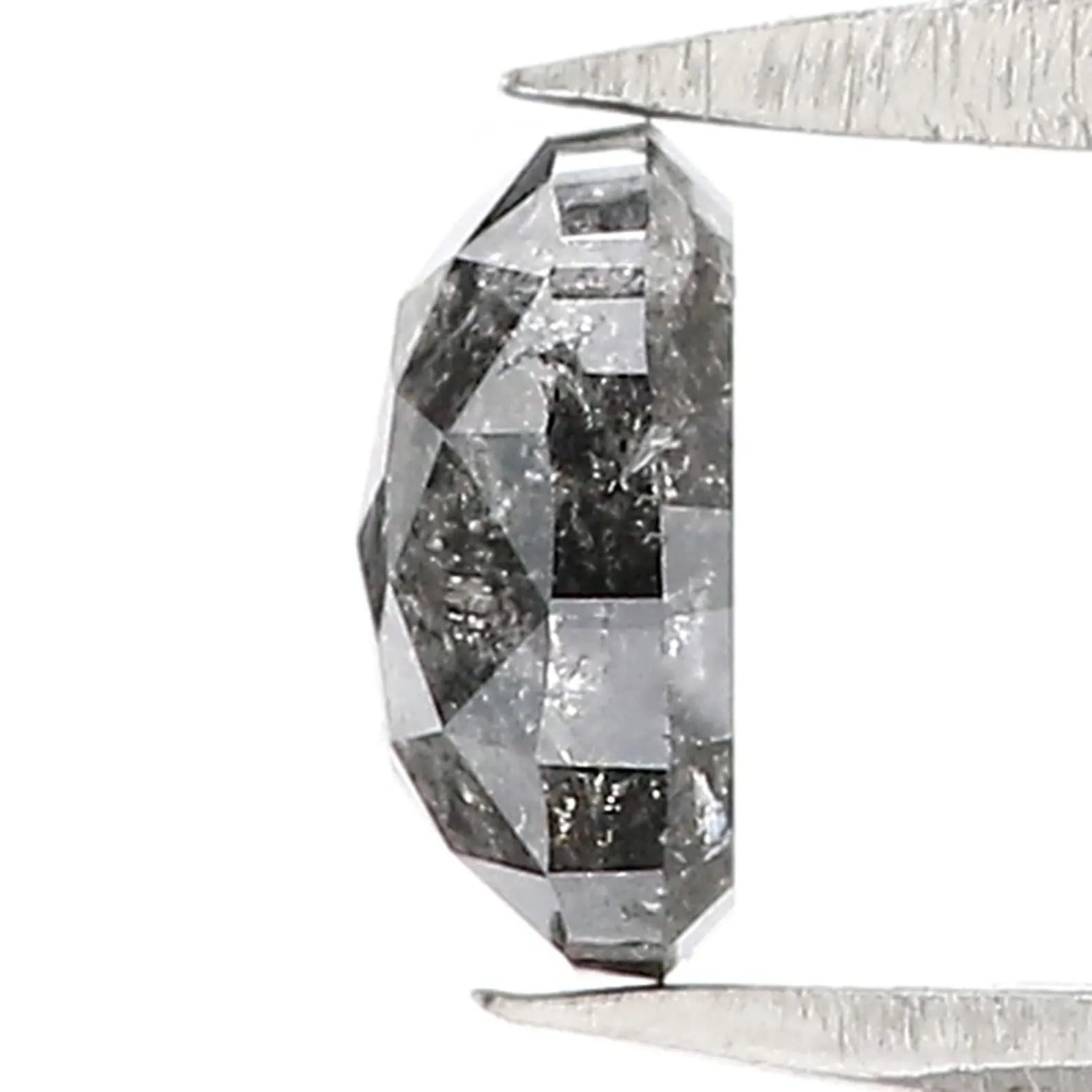 0.79 CT Natural Loose Oval Shape Diamond Salt And Pepper Oval Cut Diamond 6.00 MM Natural Loose Diamond Black Grey Oval Shape Diamond QN1230