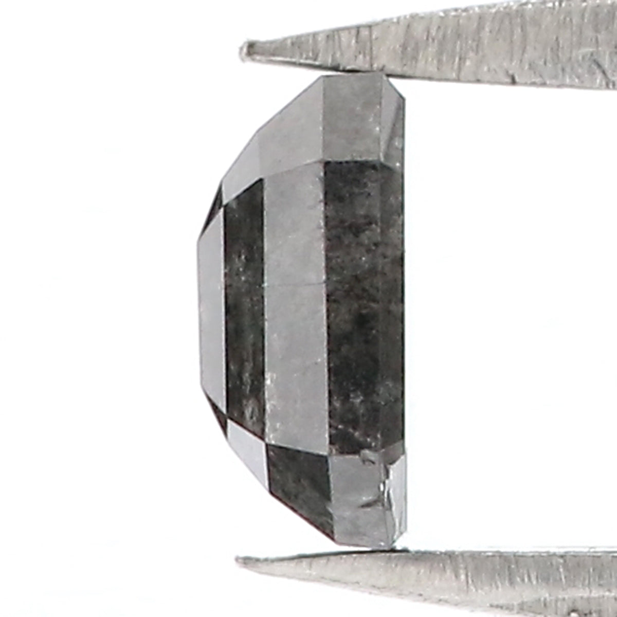0.70 CT Natural Loose Emerald Shape Diamond Salt And Pepper Emerald Cut Diamond 5.50 MM Natural Black Grey Emerald Rose Cut Diamond QL3129