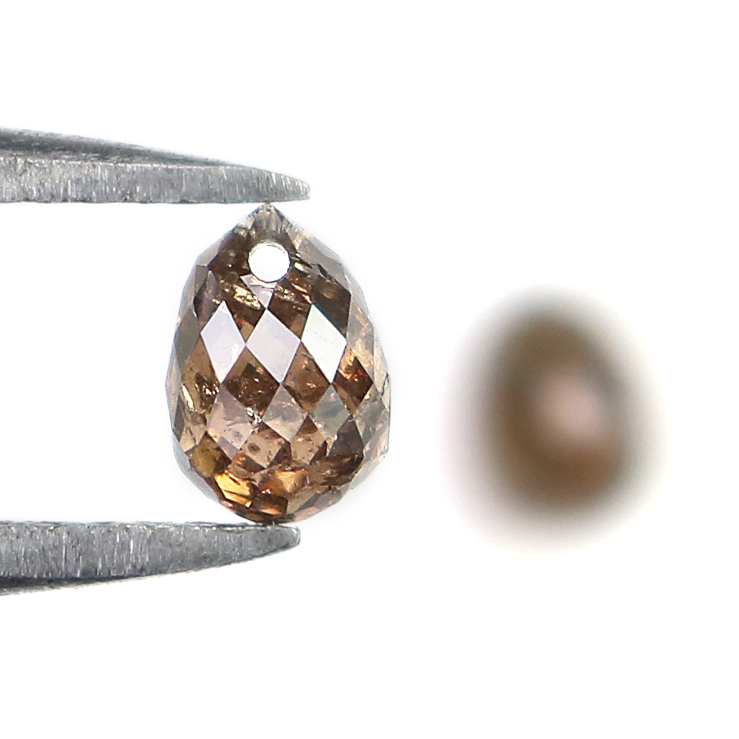 1.07 Ct Natural Loose Briolette Shape Diamond Brown Color Drop Diamond 4.90 MM Natural Loose Diamond Brown Briolette Cut Diamond LQ9993