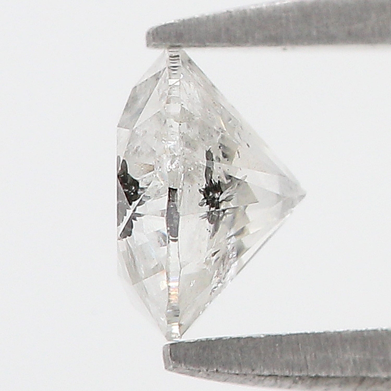 0.80 CT Natural Loose Round Shape Diamond Salt And Pepper Round Diamond 5.80 MM Natural Black Grey Color Round Brilliant Cut Diamond LQ5568