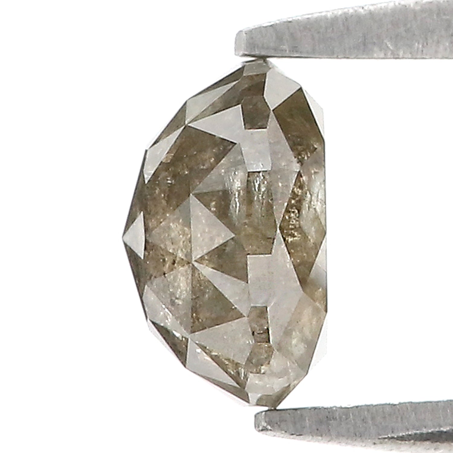 1.39 CT Natural Loose Oval Shape Diamond Salt And Pepper Oval Cut Diamond 6.70 MM Natural Grey Color Diamond Oval Rose Cut Diamond LQ7271