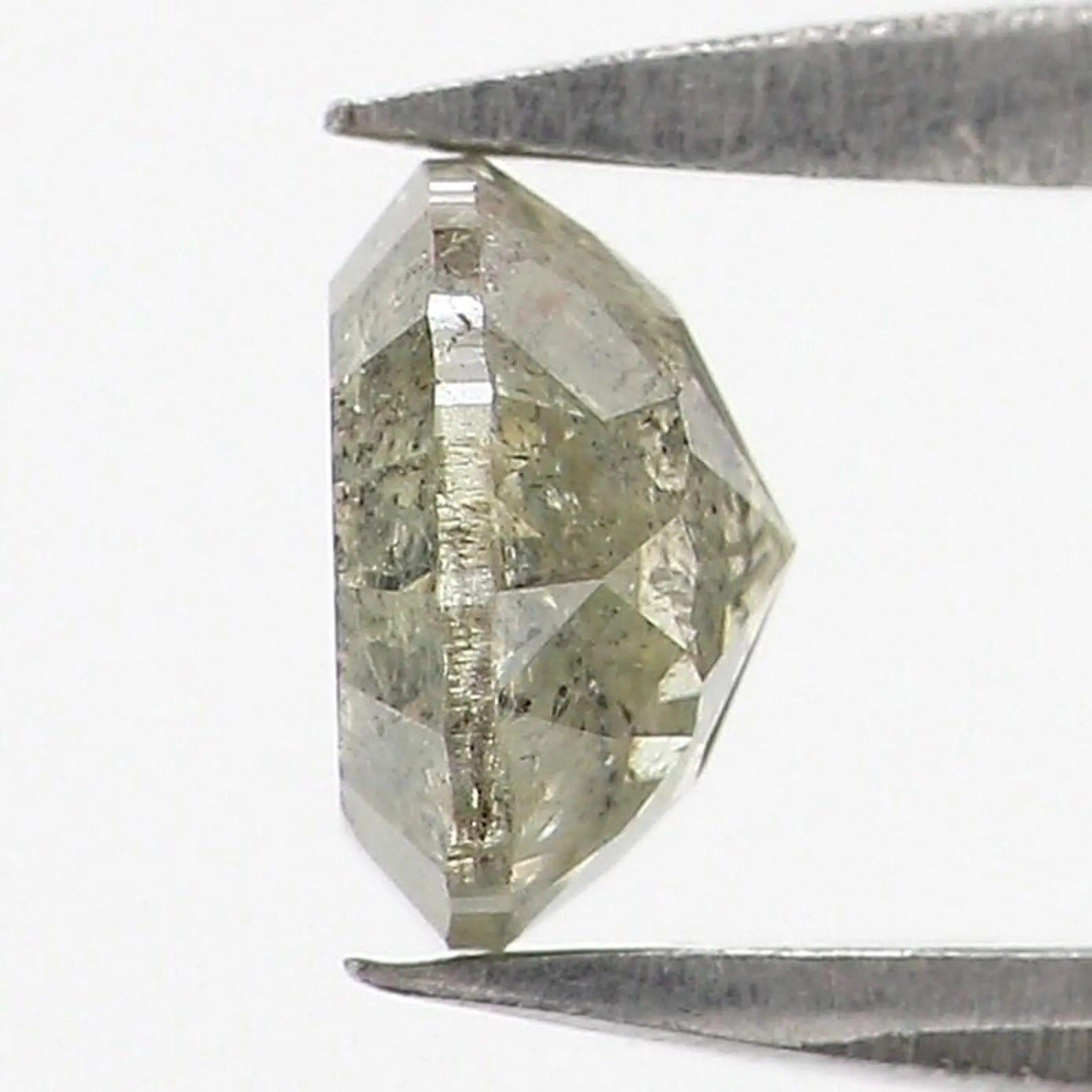 0.64 CT Natural Loose Round Shape Diamond Grey Color Round Cut Diamond 5.10 MM Natural Diamond Green Color Round Rose Cut Diamond NQ396