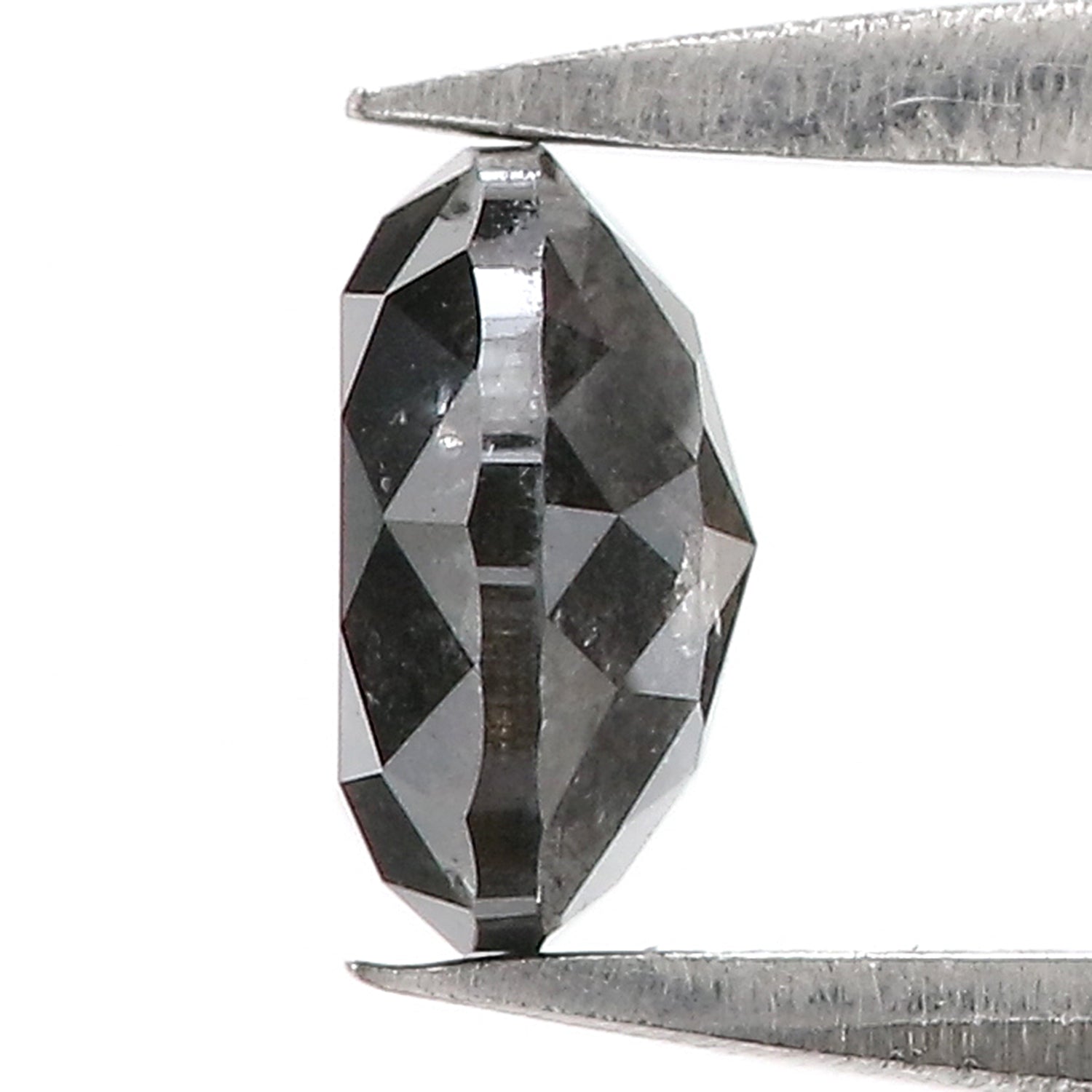 0.90 Ct Natural Loose Round Shape Diamond Salt And Pepper Diamond 5.85 MM Natural Diamond Black Grey Color Round Rose Cut Diamond LQ3044