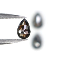 Natural Loose Pear Diamond, Salt And Pepper Diamond, Natural Loose Diamond, Pear Rose Cut Diamond, Pear Diamond 0.57 CT Pear Shape KR2690