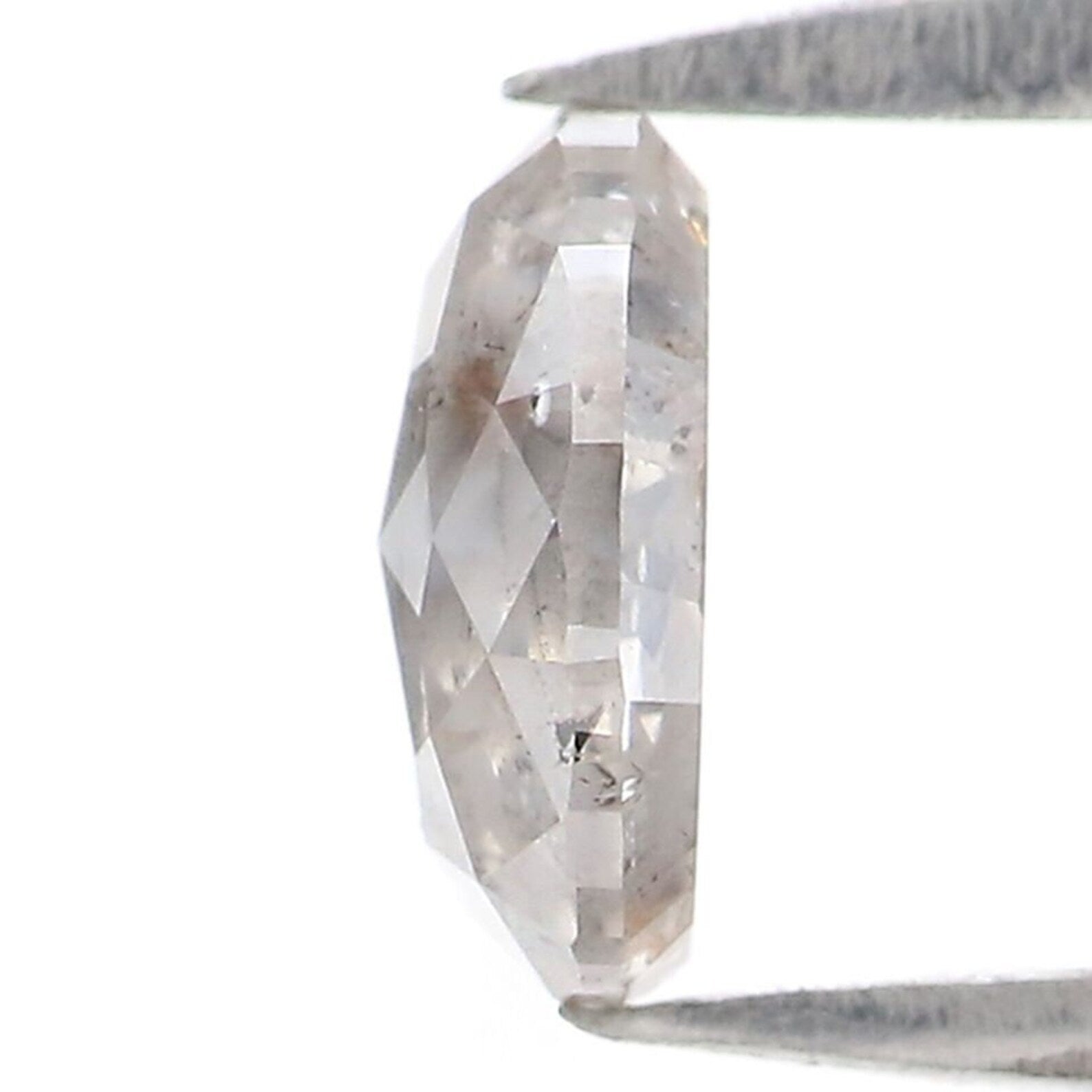 0.68 CT Natural Loose Oval Diamond Grey Color Diamond 6.25 MM Natural Loose Diamond Salt And Pepper Oval Rose Cut Diamond QN2185