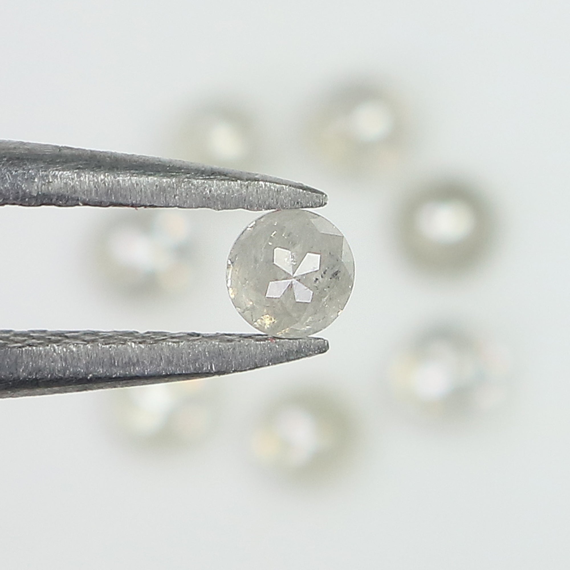 1.17 CT Natural Loose Round Rose Cut Diamond Grey Color Round Shape Diamond 3.00 MM Natural Loose Grey Color Round Rose Cut Diamond LQ3213