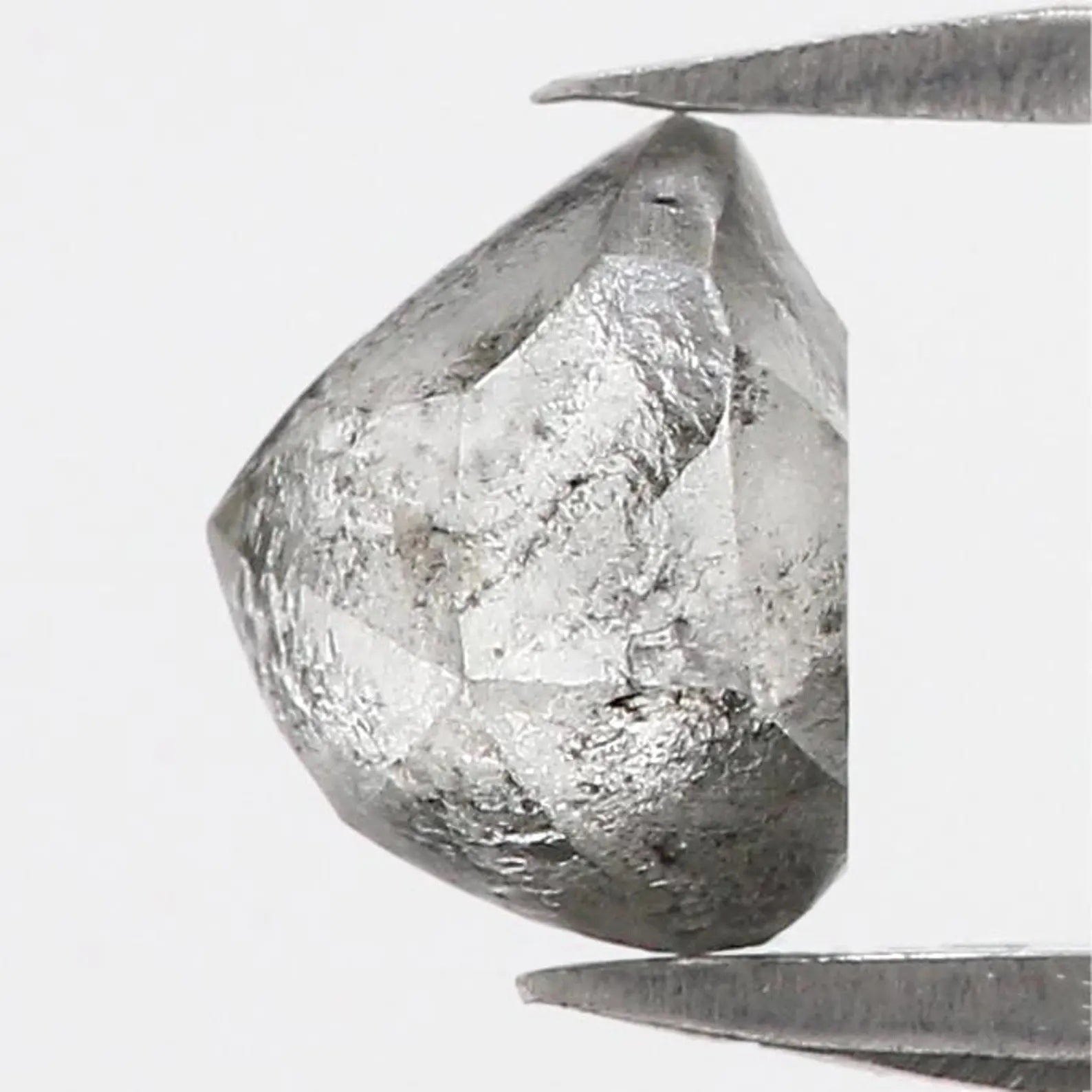 1.16 CT Natural Loose Rough Shape Diamond Salt And Pepper Rough Diamond 6.05 MM Natural Black Grey Color Irregular Cut Rough Diamond QN2523