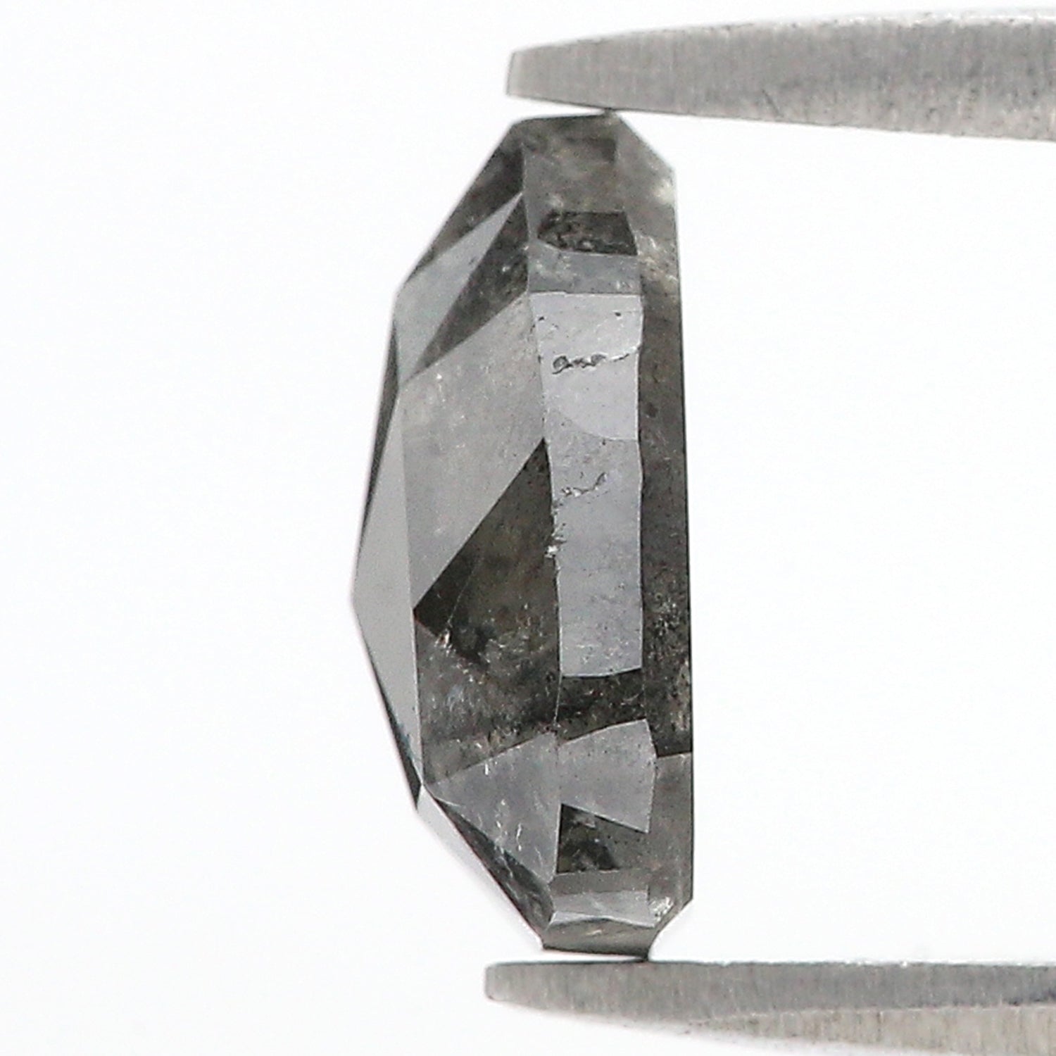 2.60 CT Natural Loose Triangle Shape Diamond Salt And Pepper Triangle Cut Diamond 9.15 MM Natural Black Grey Color Triangle Diamond L3503