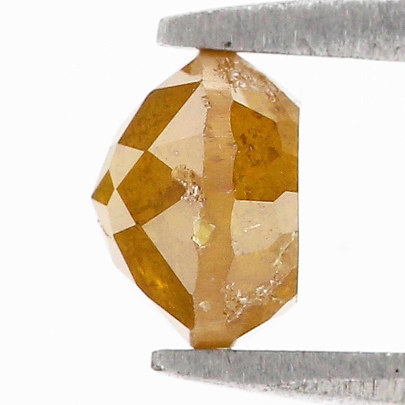 1.16 CT Natural Loose Round Rose Cut Diamond Yellow Color Round Shape Diamond 5.75 MM Natural Coffee Color Round Rose Cut Diamond NQ8046