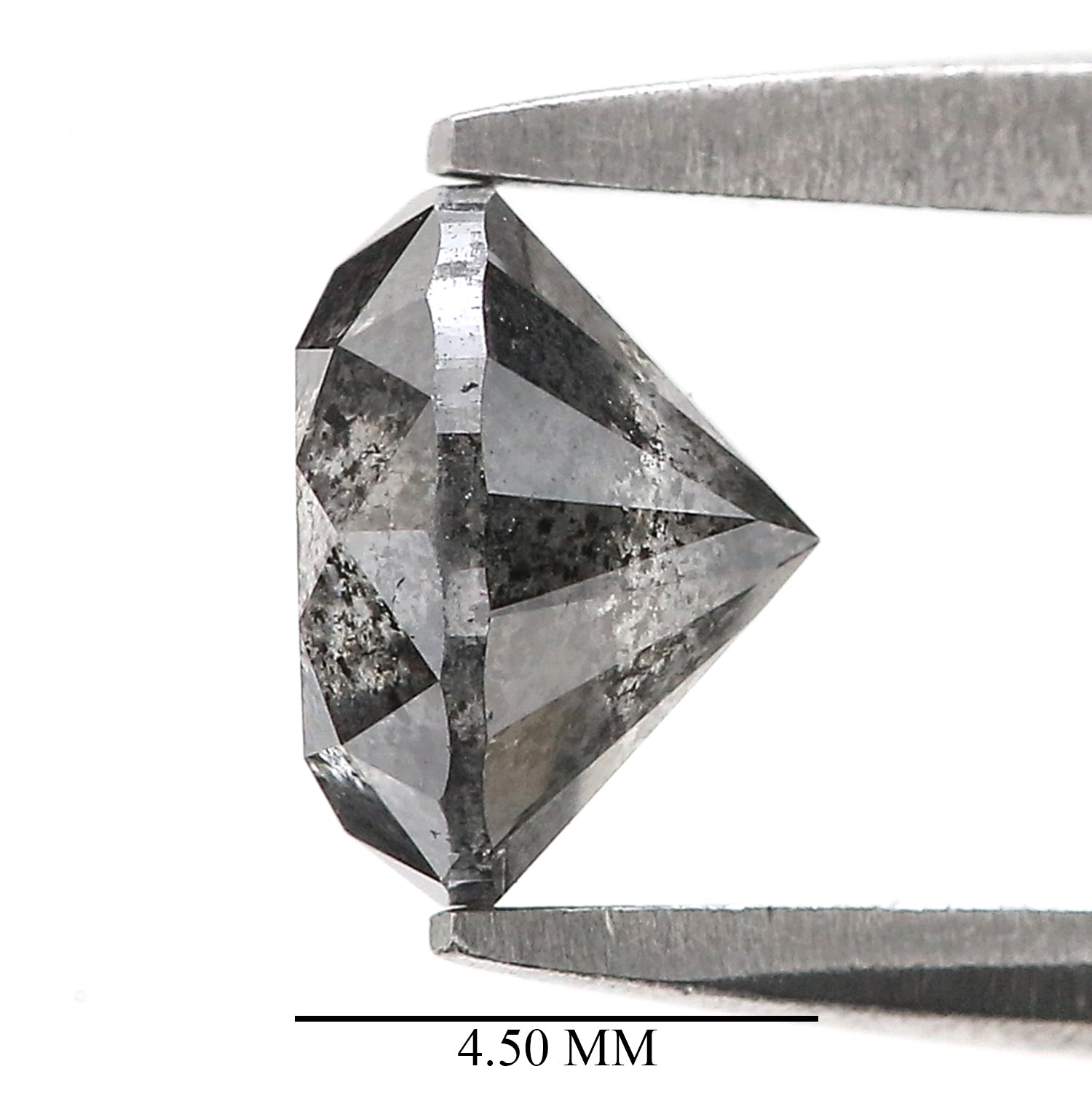 1.25 CT Natural Loose Round Shape Diamond Black Grey Color Round Cut Diamond 6.40 MM Salt And Pepper Round Brilliant Cut Diamond QL8301