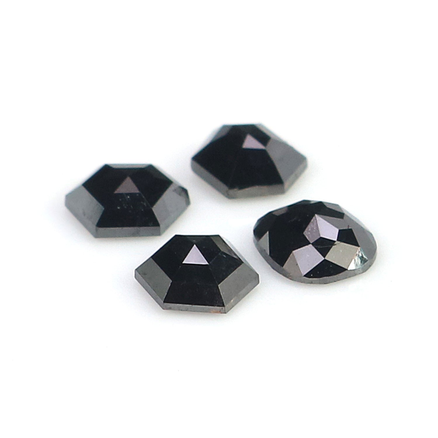 1.02 CT Natural Loose Mix Shape Diamond Black Color Mix Shape Diamond 4.70 MM Natural Loose Black Color Mix Shape Rose Cut Diamond L2688