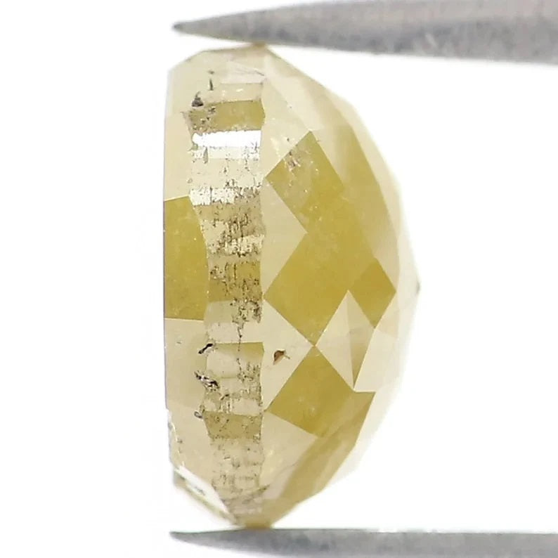 2.57 CT Natural Loose Round Shape Diamond Yellow Color Round Cut Diamond 8.00 MM Natural Diamond Yellow Color Round Rose Cut Diamond QN588