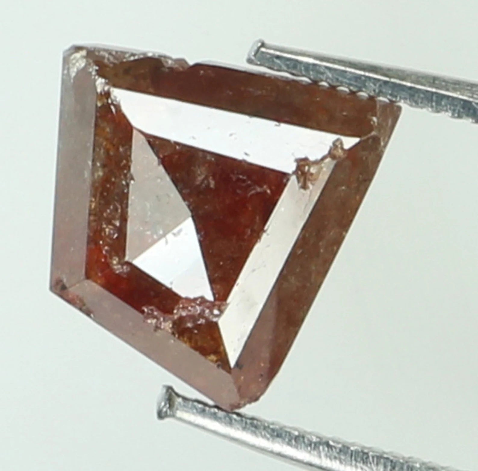 0.78 Ct Natural Loose Shield Shape Diamond Brown Color Shield Cut Diamond 6.80 MM Natural Loose Diamond Brown Shield Rose Cut Diamond N8232