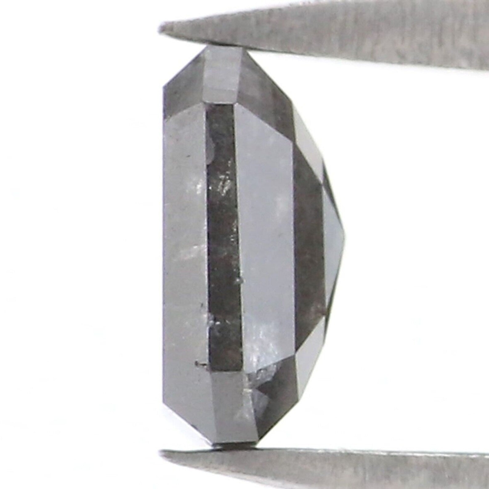 0.60 CT Natural Loose Emerald Diamond Salt And Pepper Diamond Natural Loose Diamond 5.30 MM Emerald Rose Cut Diamond Emerald Shape NQ7861