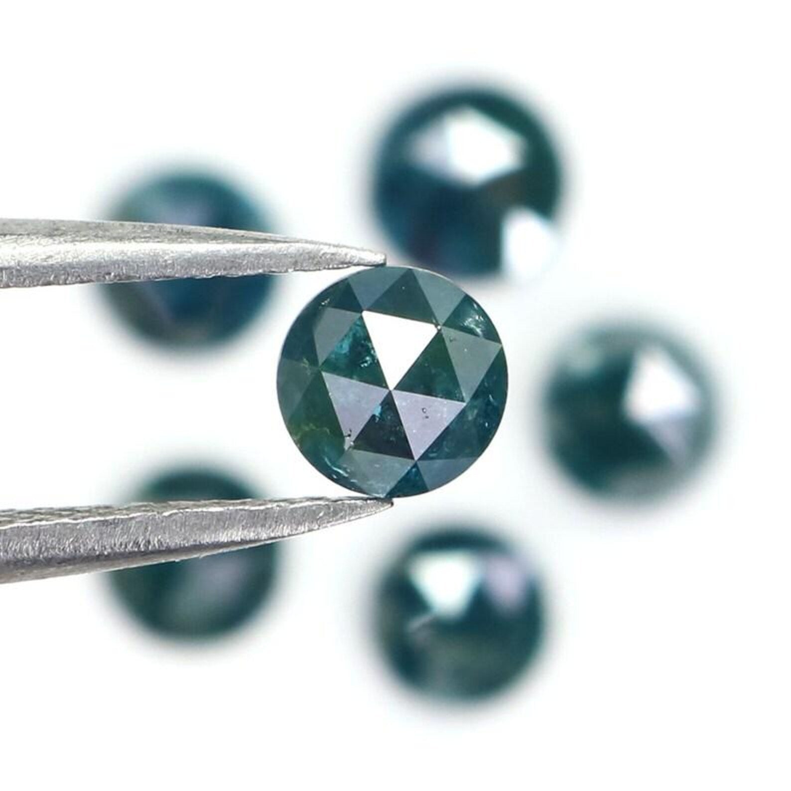 2.25 CT Natural Loose Round Shape Diamond Blue Color Round Diamond 4.60 MM Natural Loose Diamond Blue Color Round Rose Cut Diamond NQ2057