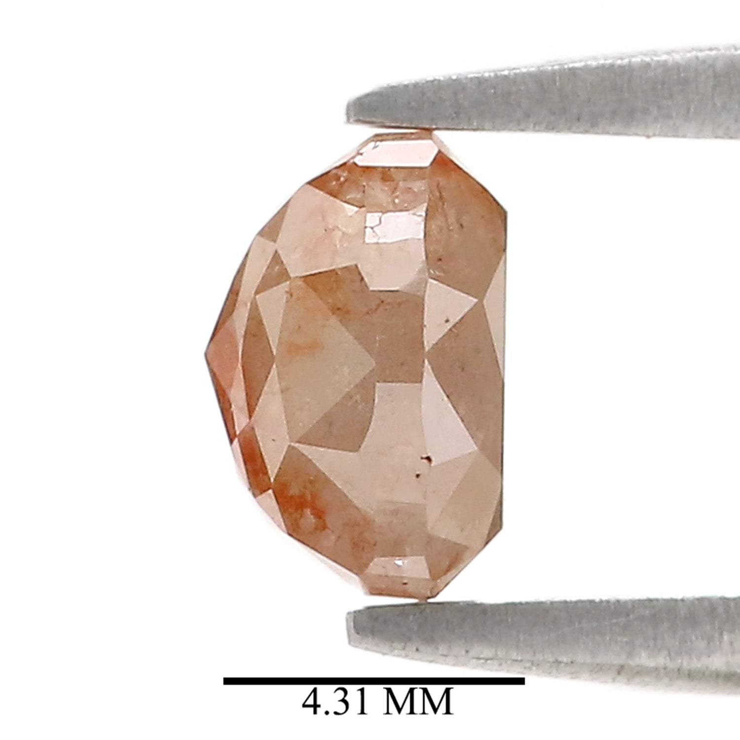 Natural Oval Brown Diamond 1.49 CT Loose Rose Cut Brown Stone 6.70 MM Rustic Diamond Oval Diamond For Custom Engagement Ring L3640