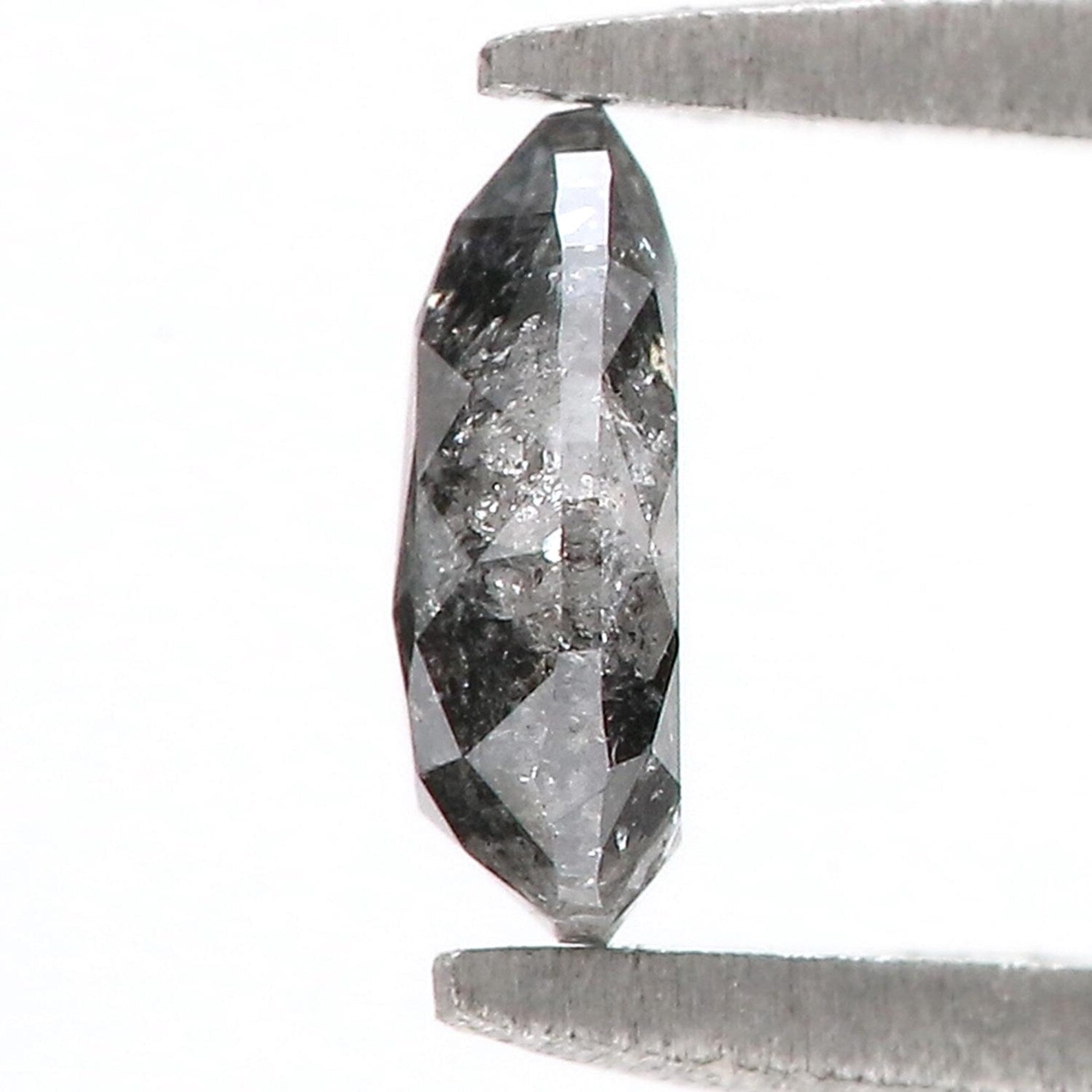 0.48 CT Natural Loose Pear Shape Diamond Black Color Pear Cut Diamond 6.30 MM Natural Loose Diamond Black Color Pear Rose Cut Diamond QN904