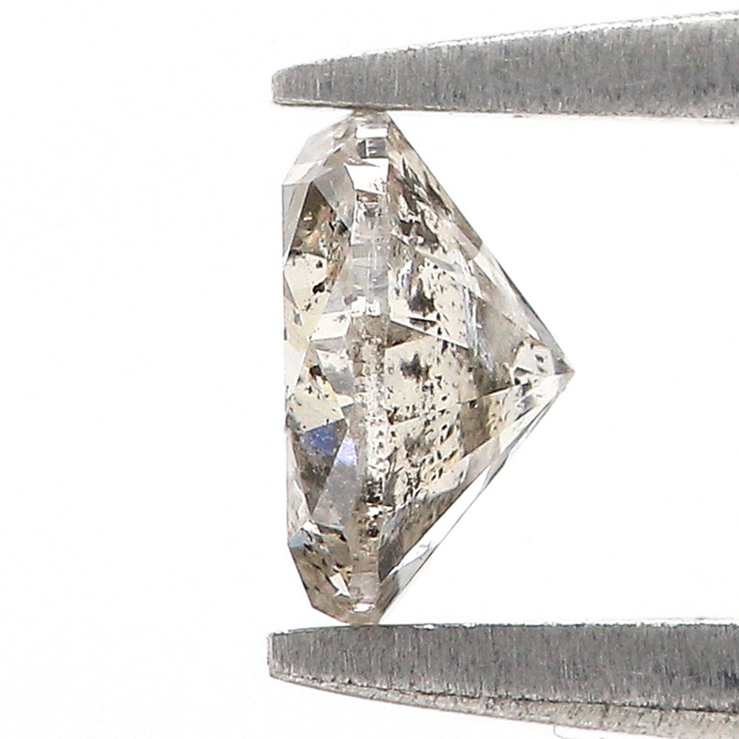0.84 CT Natural Loose Round Shape Diamond Salt And Pepper Round Diamond 5.90 MM Natural Black Grey Color Round Brilliant Cut Diamond LQ8750